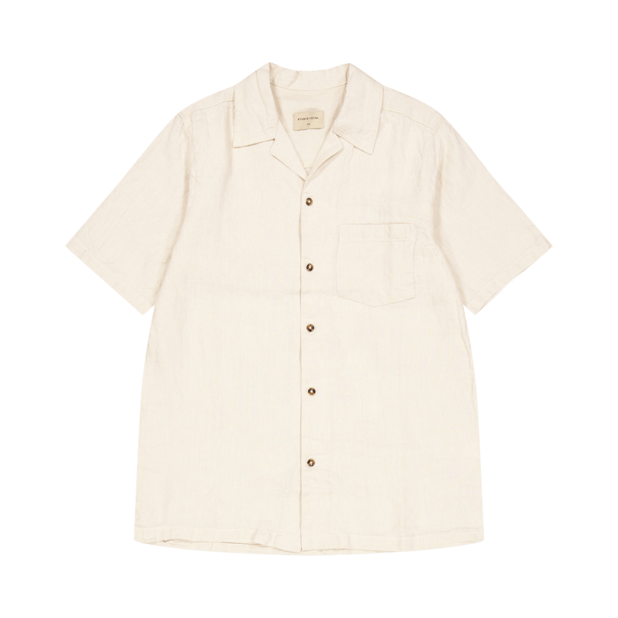 Linen Camp Shirt Ecru