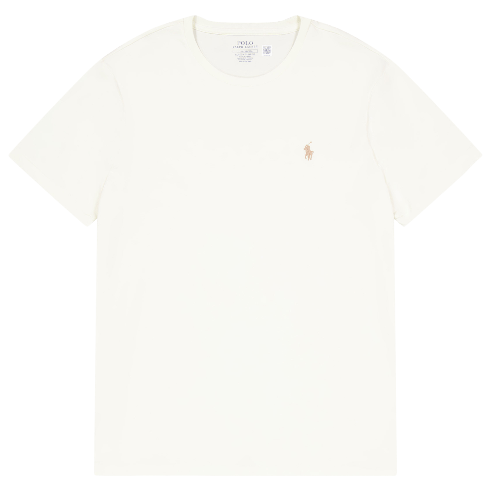 Custom Slim Fit Jersey Crewneck T-Shirt Parchment Cream