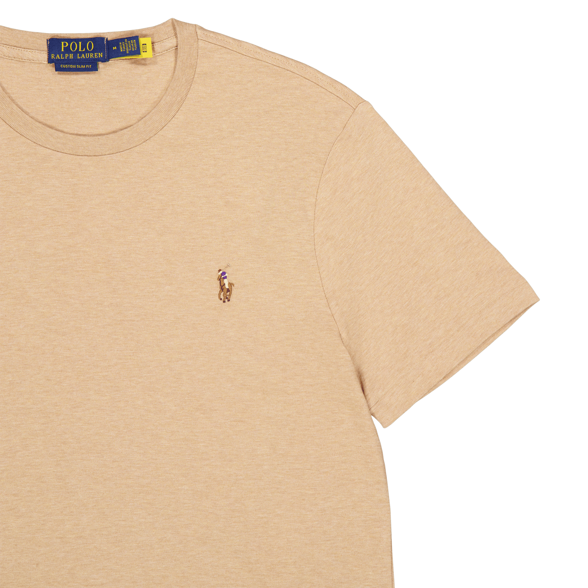 Custom Slim Fit Soft Cotton T-Shirt Classic Camel Heather - Bild 3