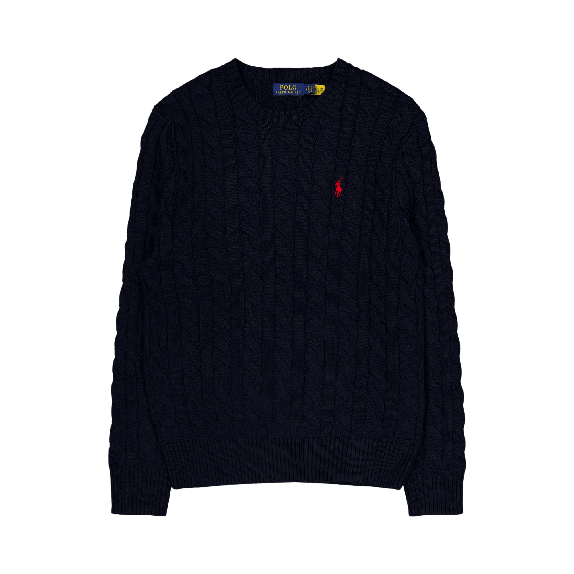 Cable-Knit Cotton Sweater Hunter Navy