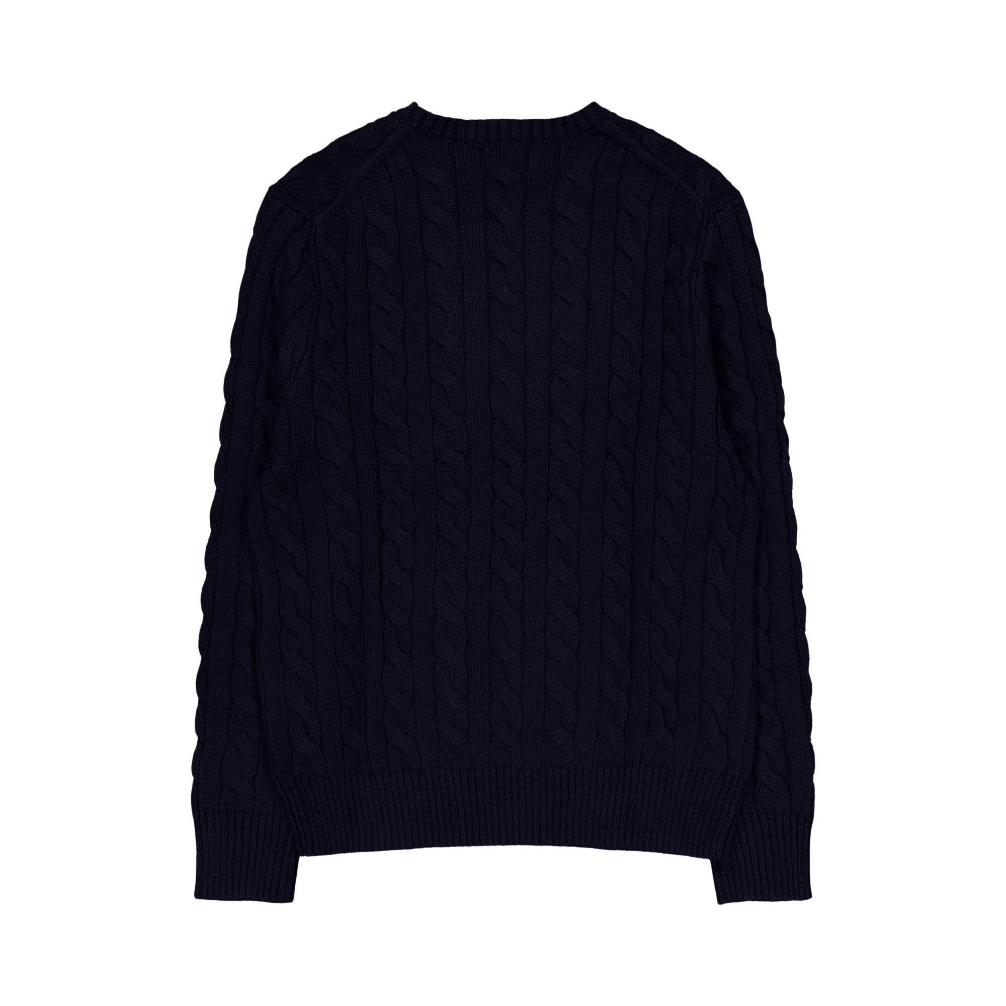 Cable-Knit Cotton Sweater Hunter Navy - Bild 2