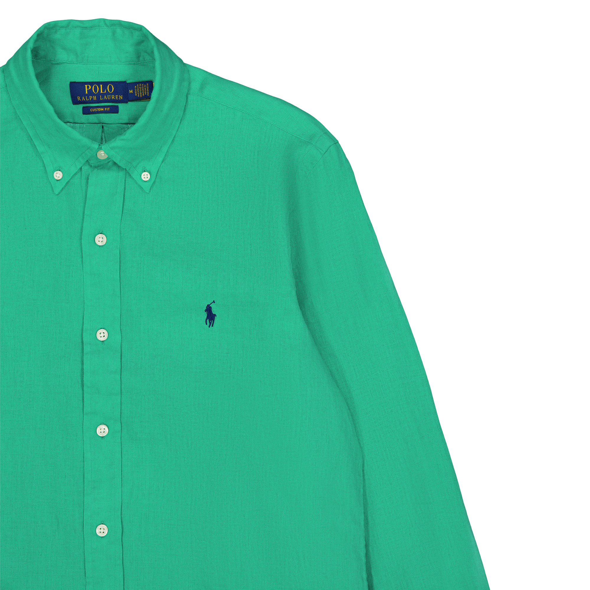 Custom Fit Linen Shirt Grasshopper Green - Bild 3