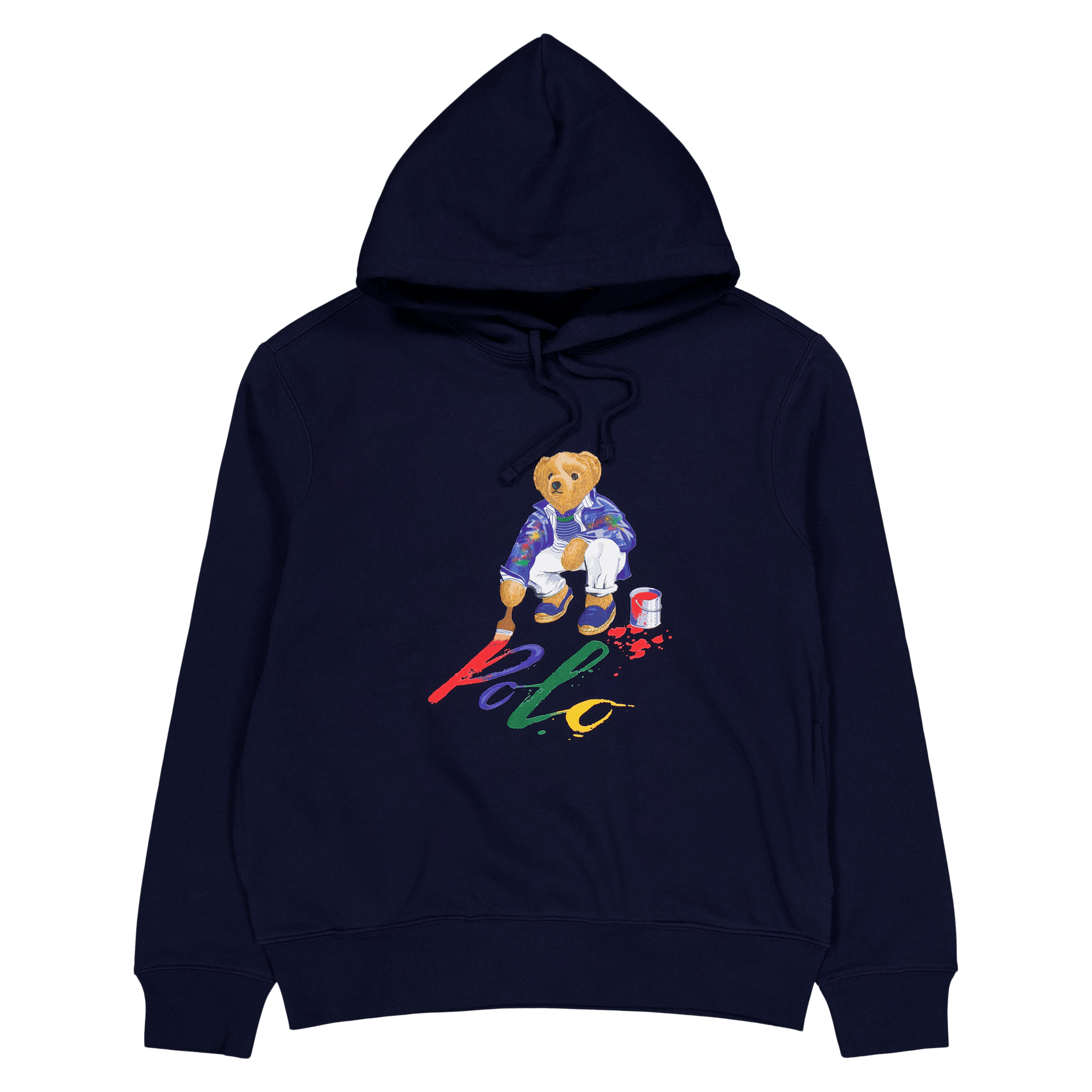 Polo Bear Fleece Hoodie Cruise Navy Paint Bear, Male, Tøj, hættetrøjer og sweatshirts, Blå, S