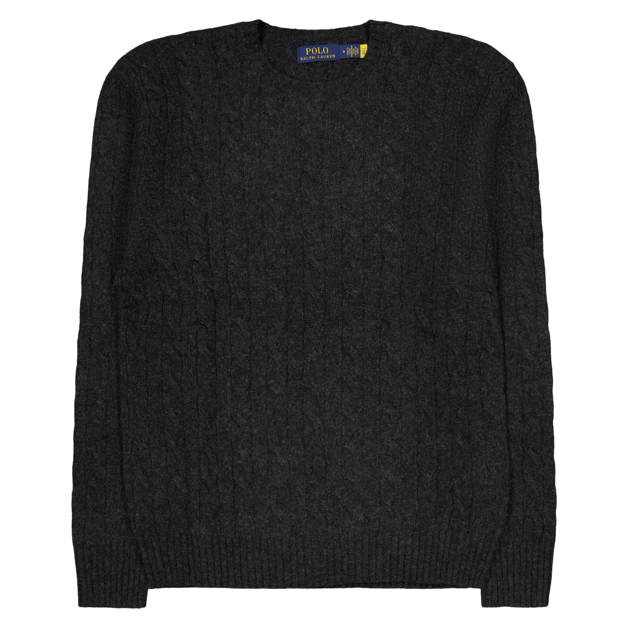 Cable-Knit Wool-Cashmere Sweater Dark Granite Hthr