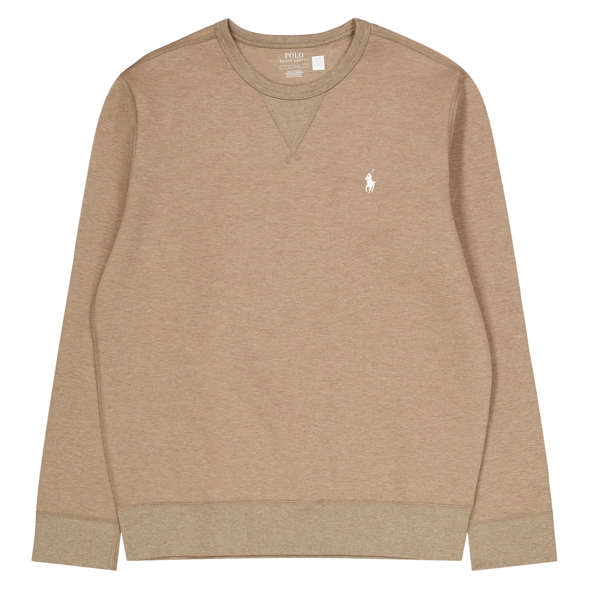 Marled Double-Knit Sweatshirt Dark Taupe Heather