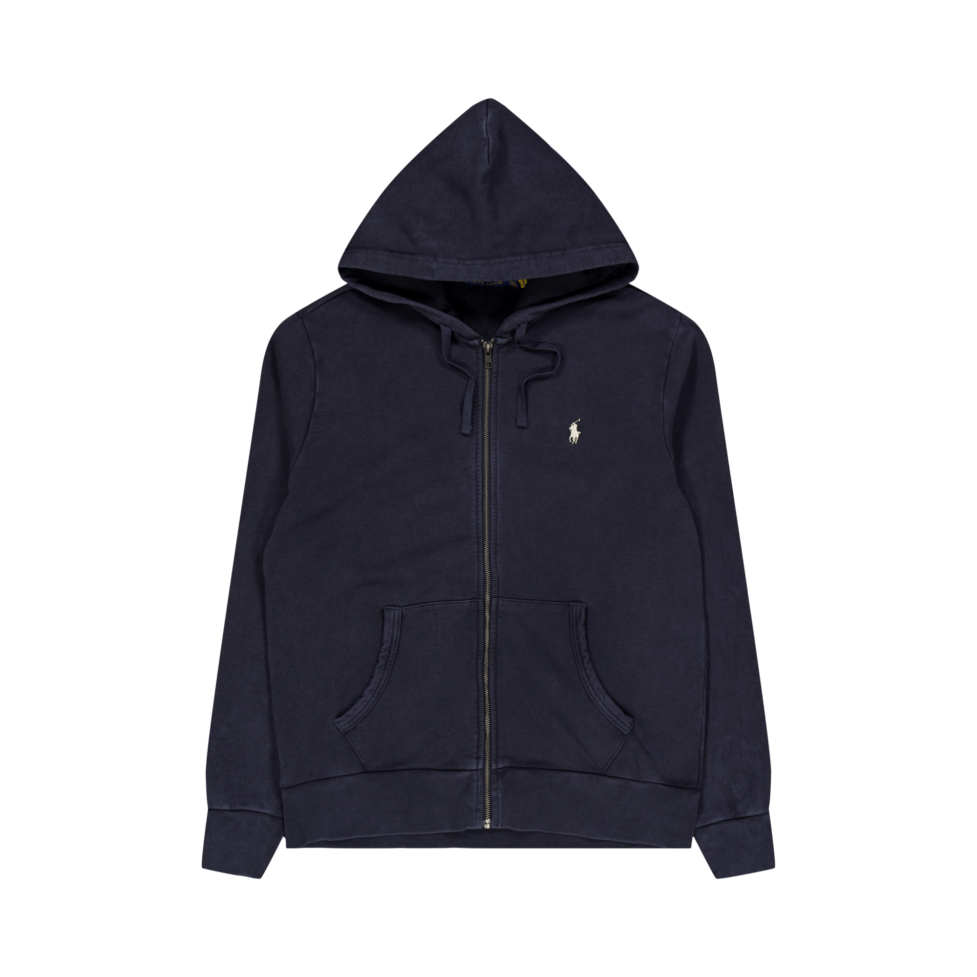 Loopback Terry Full-Zip Hoodie Faded Black Canvas, Male, Aparelhos, moletons e camisolas, Preto, L