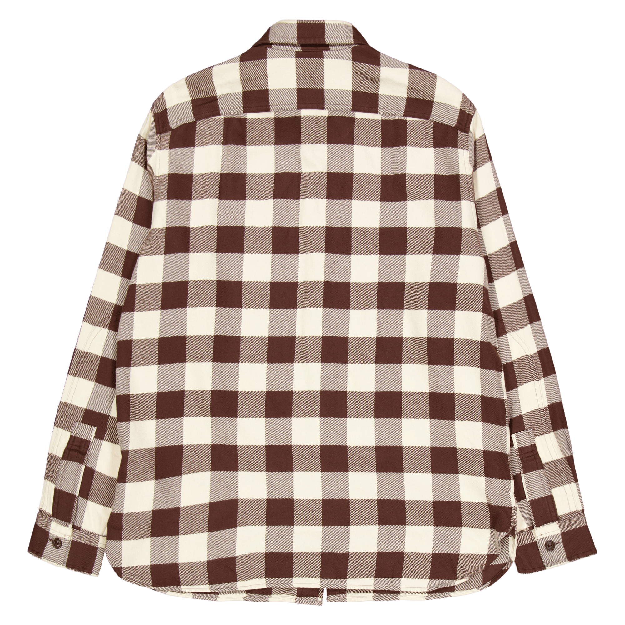 Classic Fit Checked Twill Workshirt Winter Cream / Brown - Bild 2
