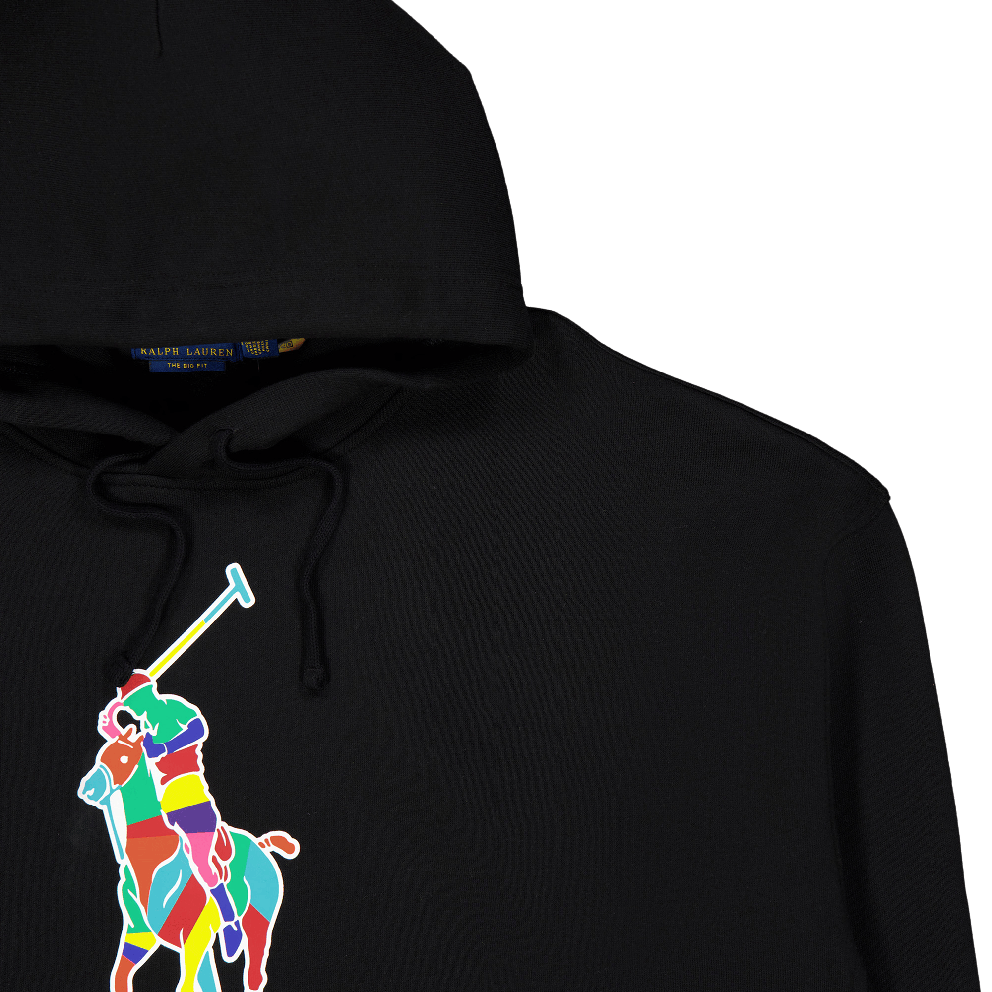 Big Fit Big Pony Fleece Hoodie Polo Black - Bild 3