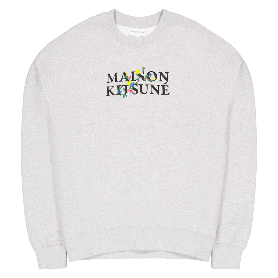 Maison Kitsune Flowers Comfort Grey Melange