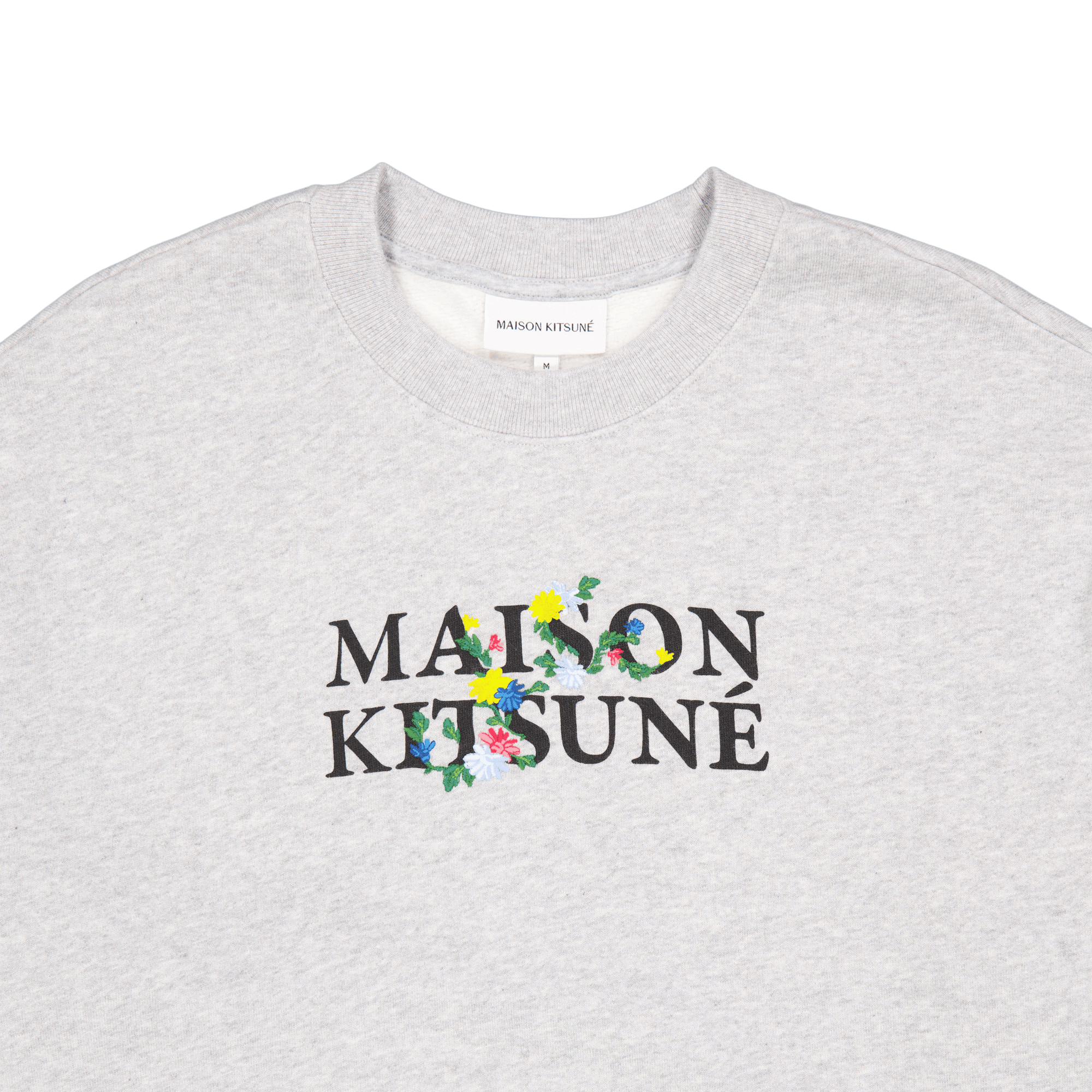 Maison Kitsune Flowers Comfort Grey Melange - Bild 3