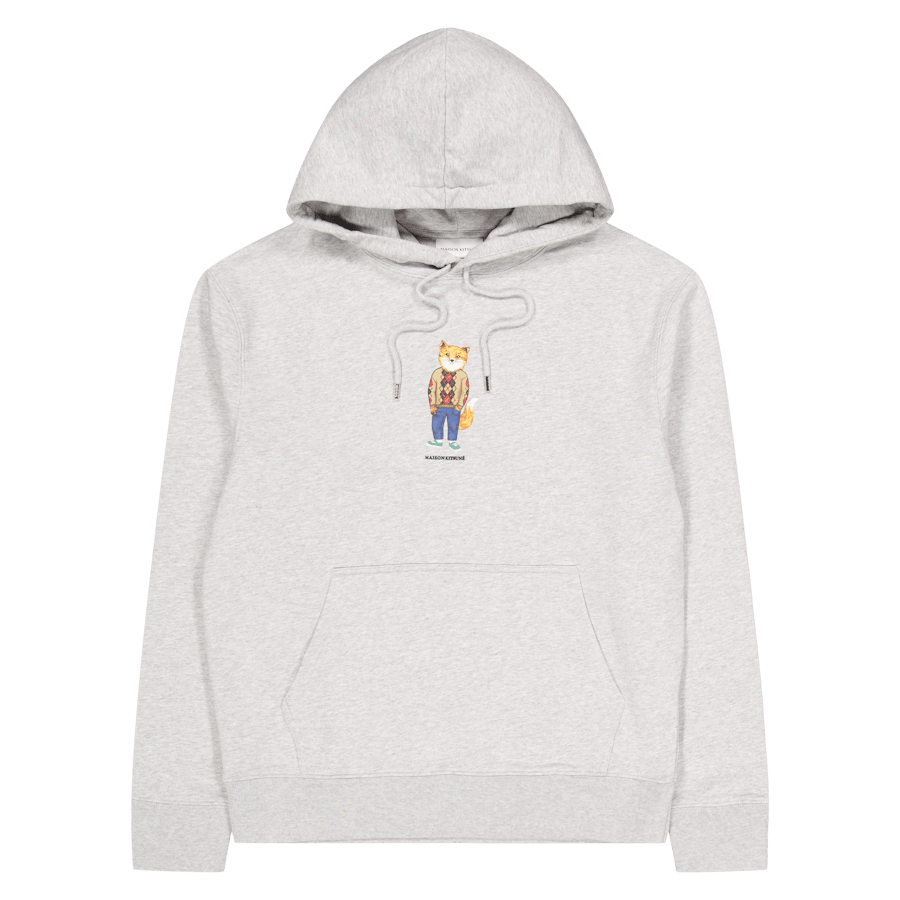 Dressed Fox Regular Hoodie Lig Grey Melange