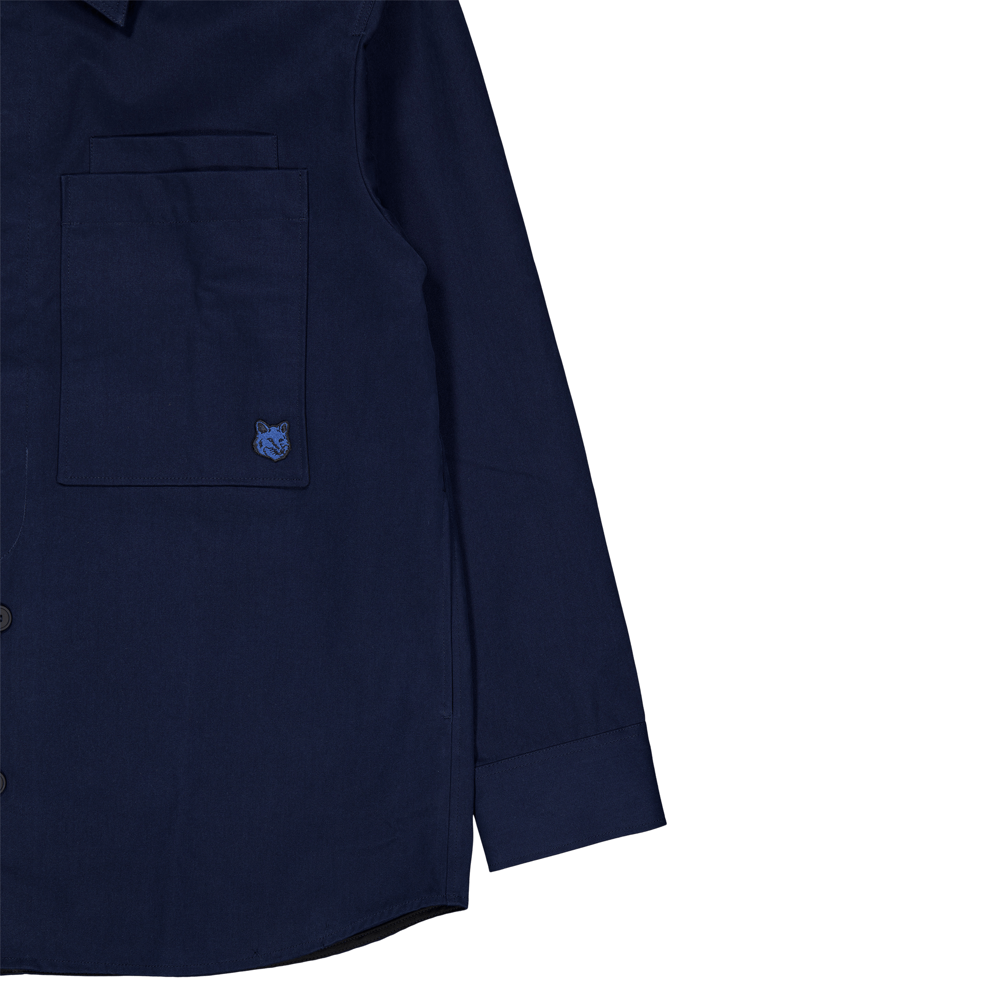 Overshirt With Tonal Fox Head  Ink Blue - Bild 5