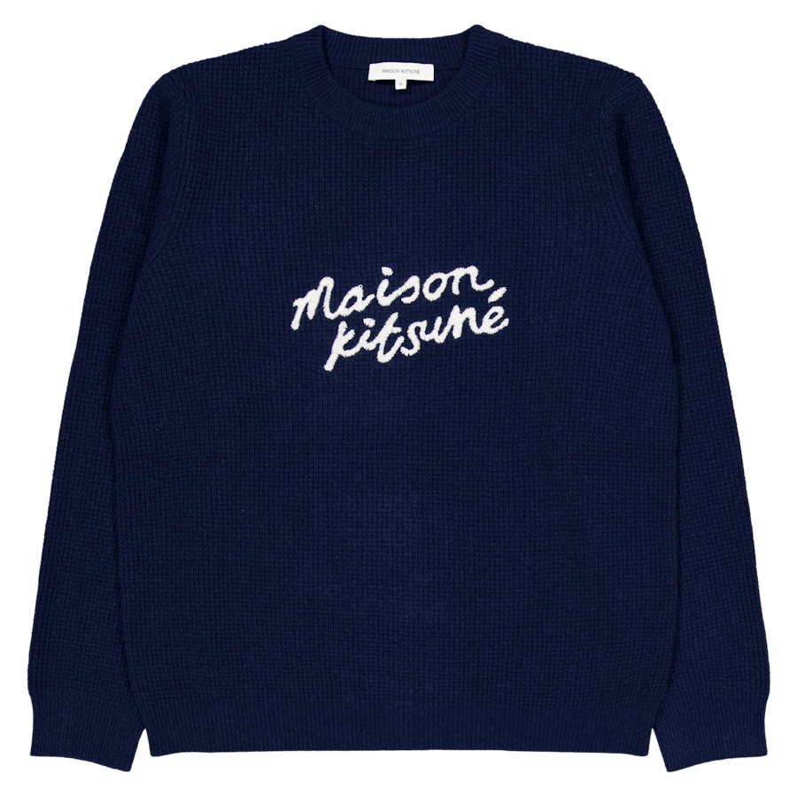 Maison Kitsune Handwriting Com Ink Blue