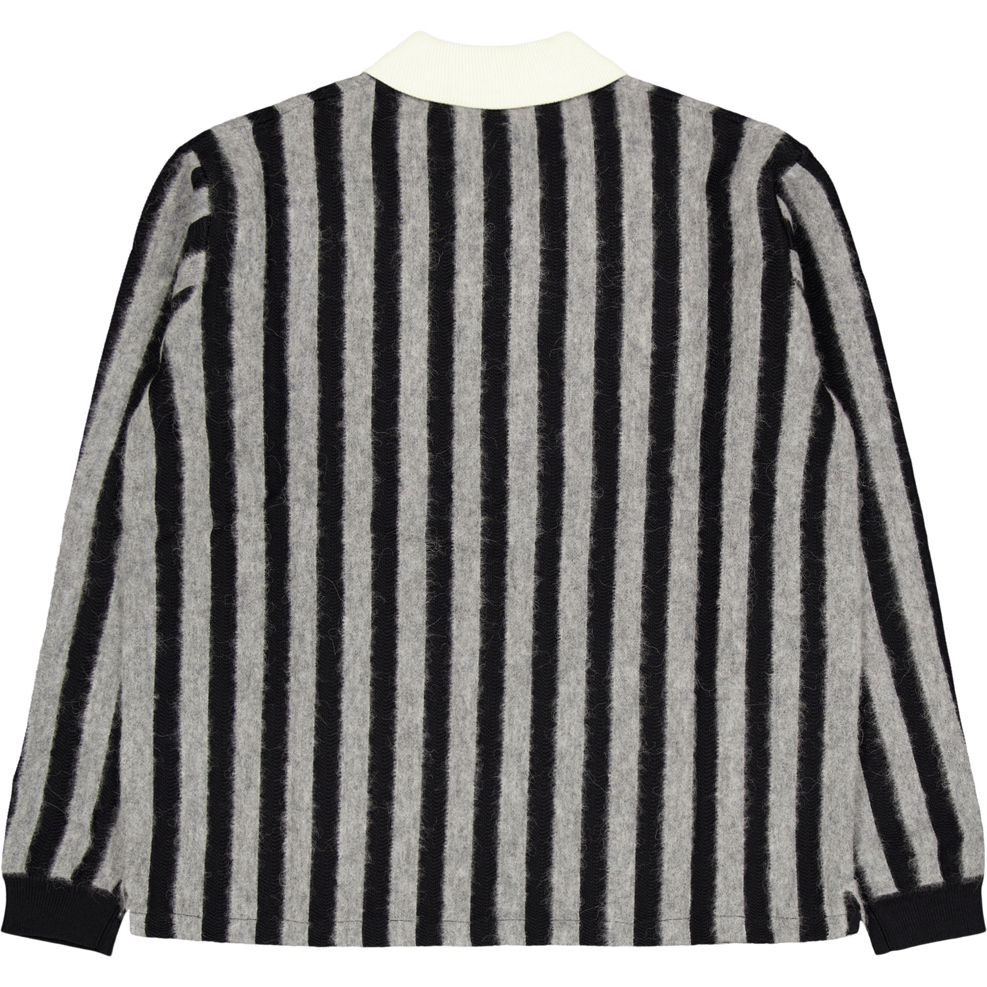 Striped Comfort Polo Black/stone - Bild 2