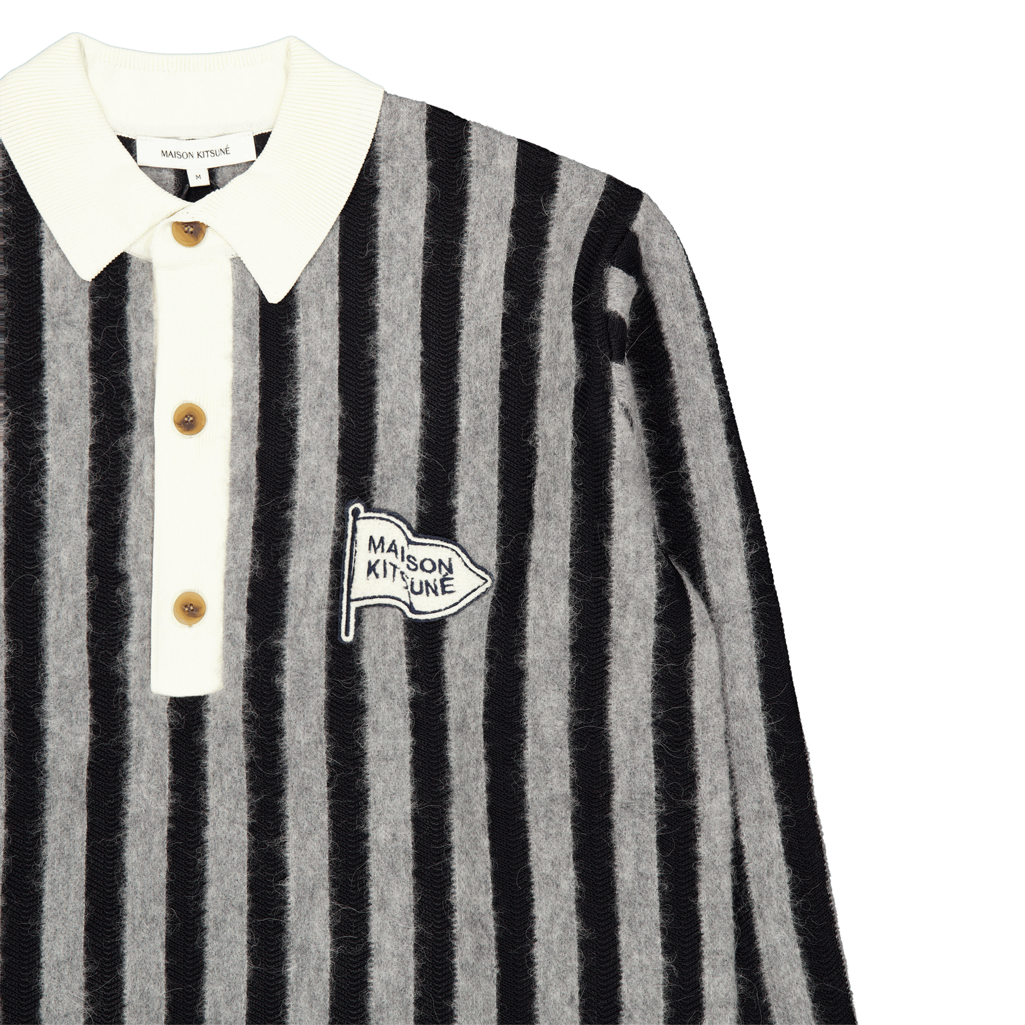 Striped Comfort Polo Black/stone - Bild 3