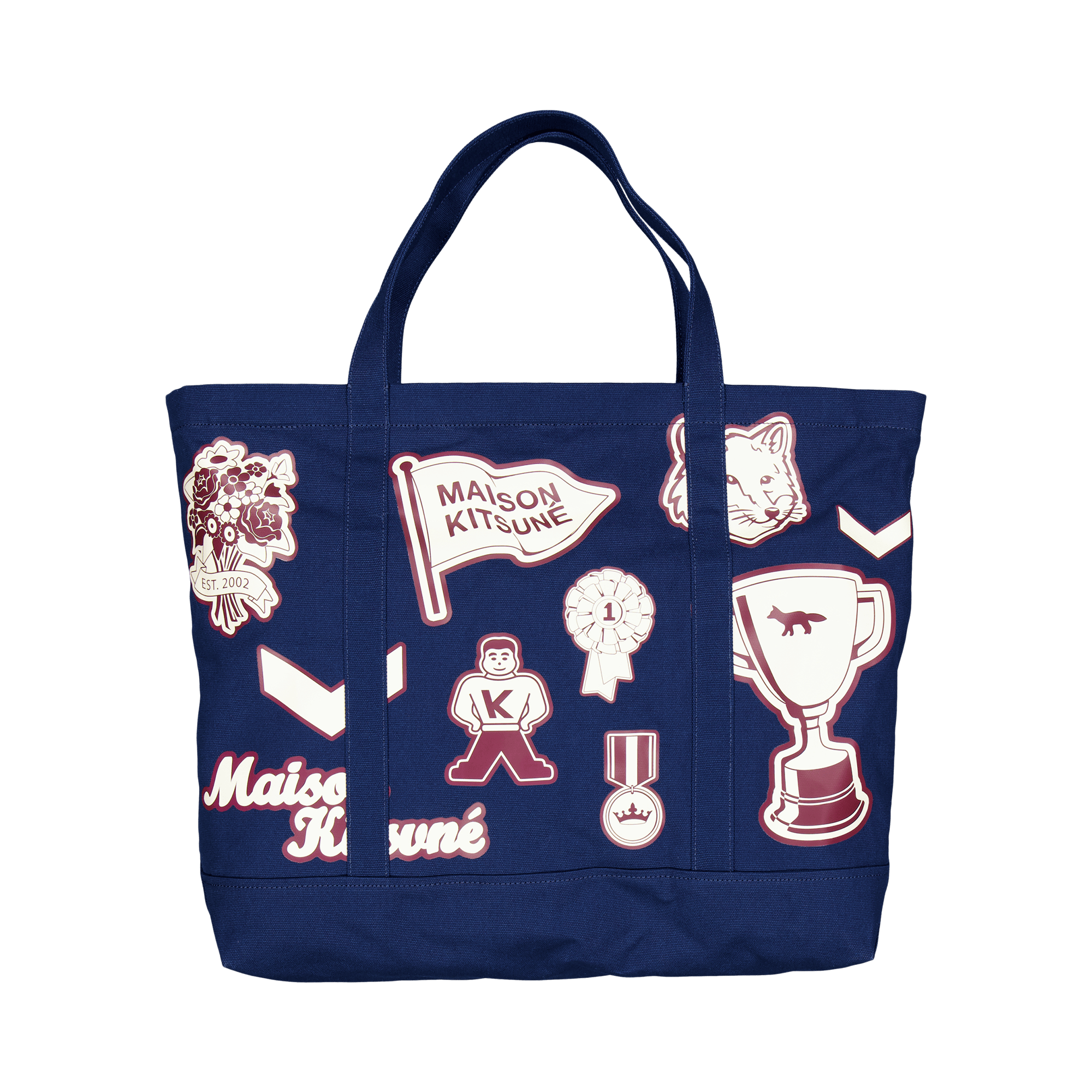 Varsity Patches Xxl Tote Bag Ink Blue