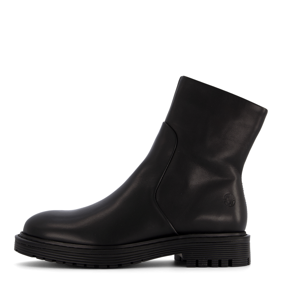 Solid W Leather Shoe Black Sky