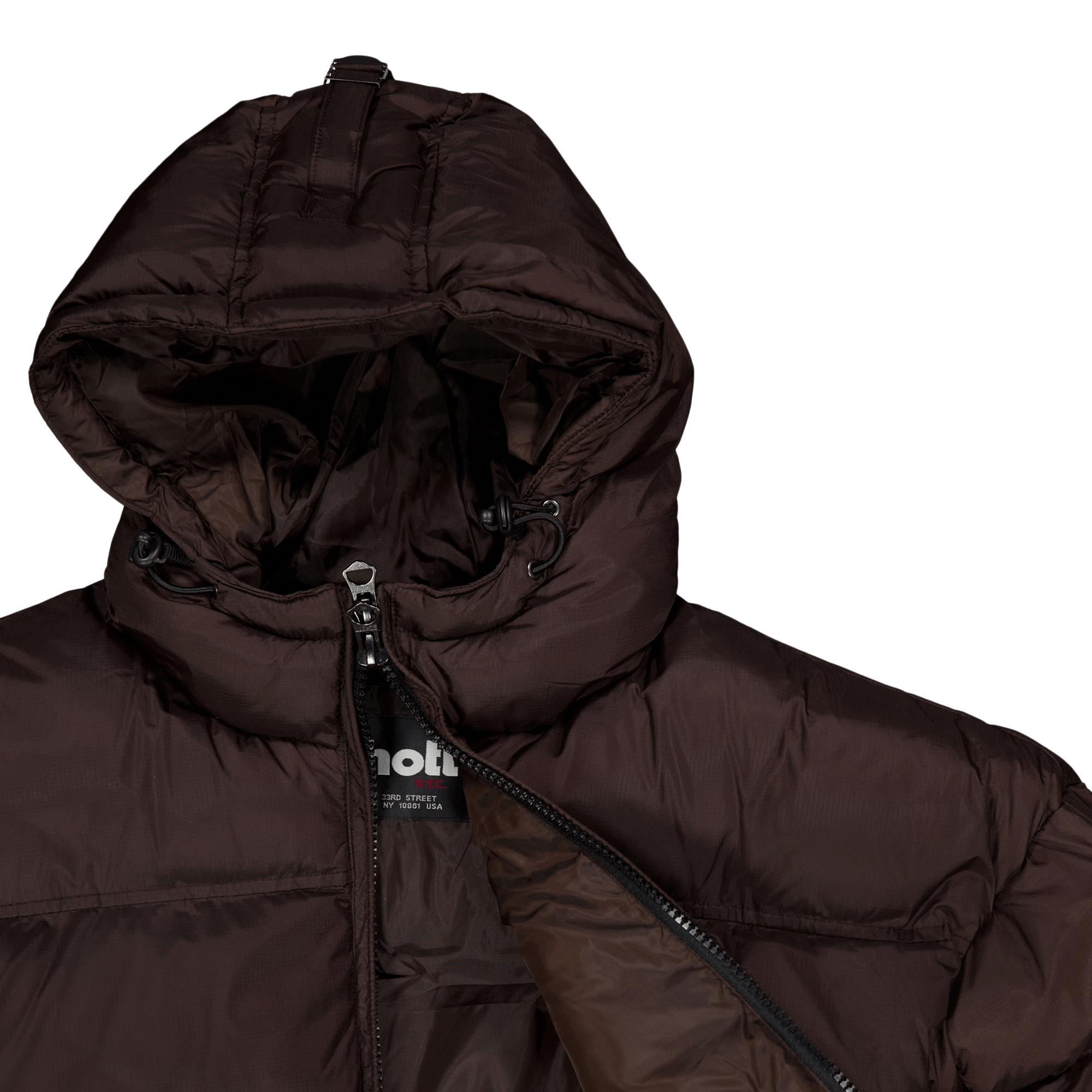Doudoune Hood Extra Long Schot Dark Brown - Bild 3