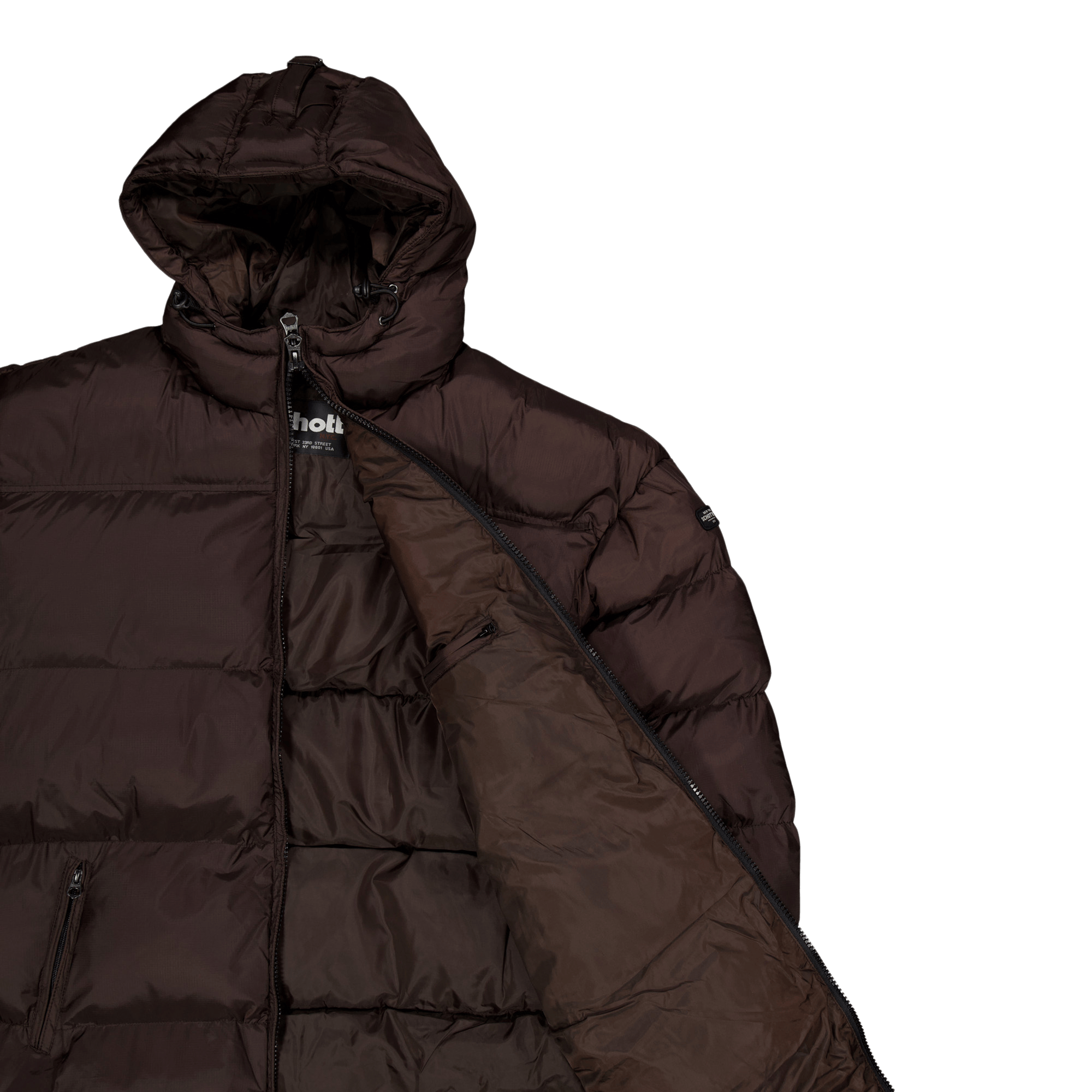 Doudoune Hood Extra Long Schot Dark Brown - Bild 4