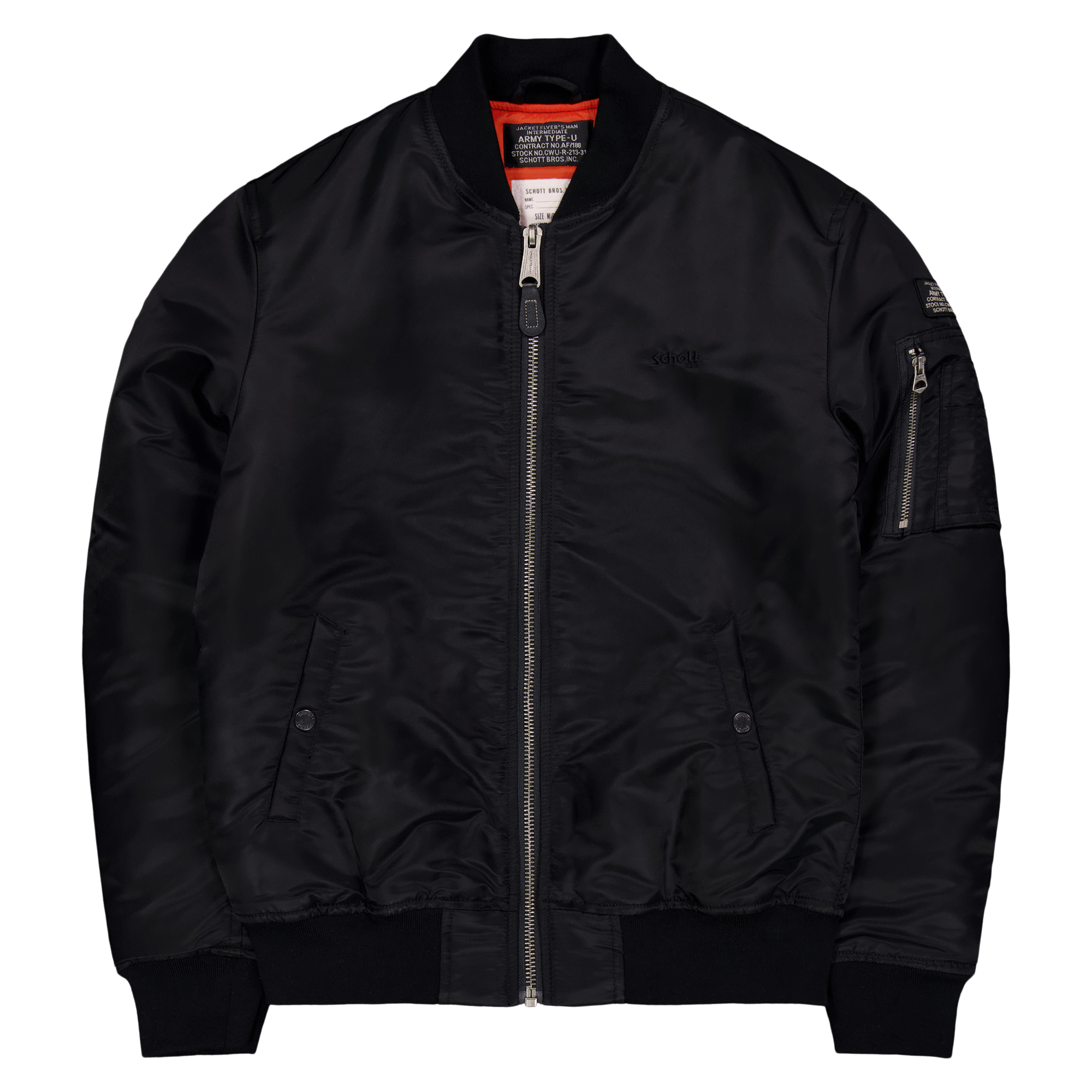 Jacket Bomber Schott Nylon Eco Black