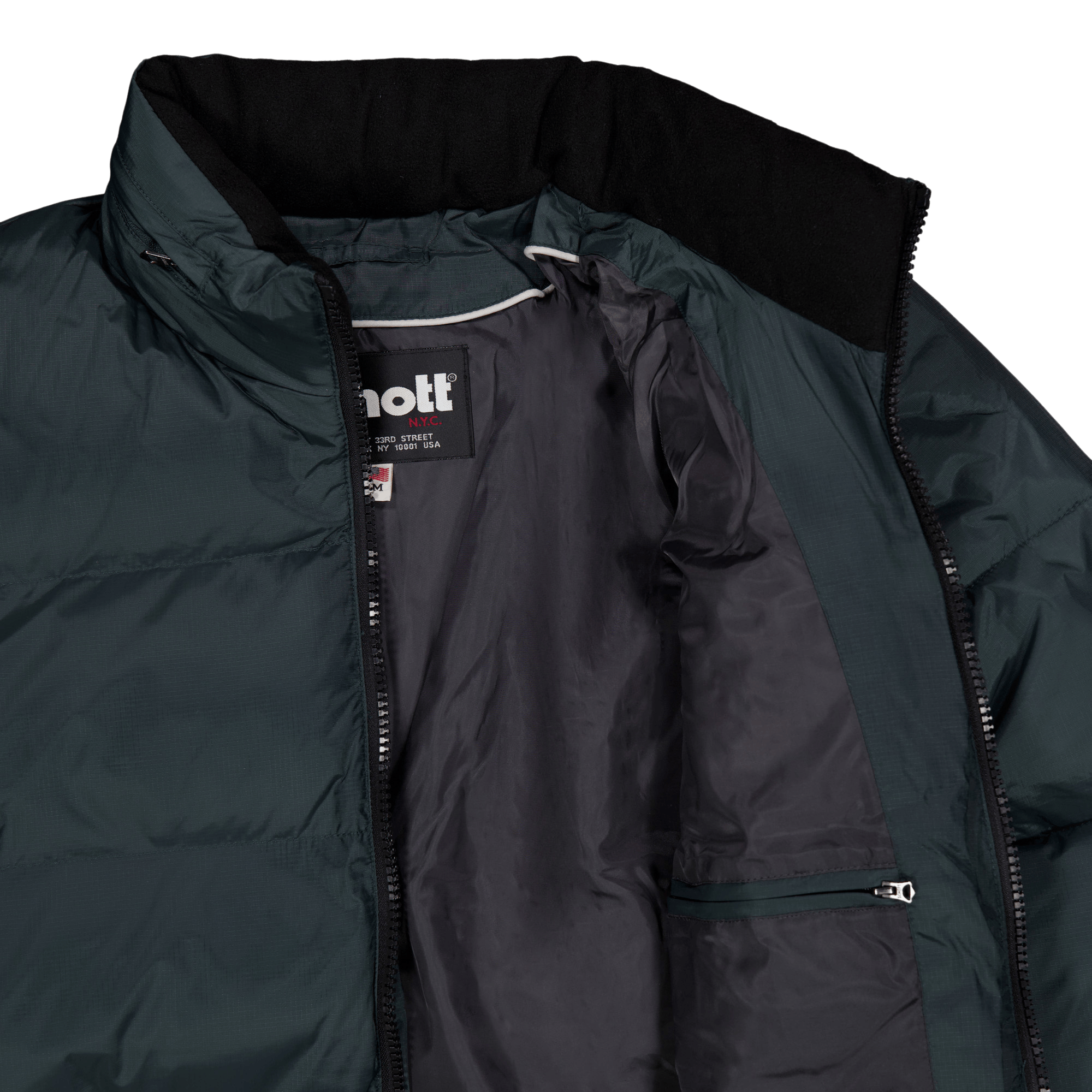 Jacket Zippe Col Haut Broderie Forest - Bild 3