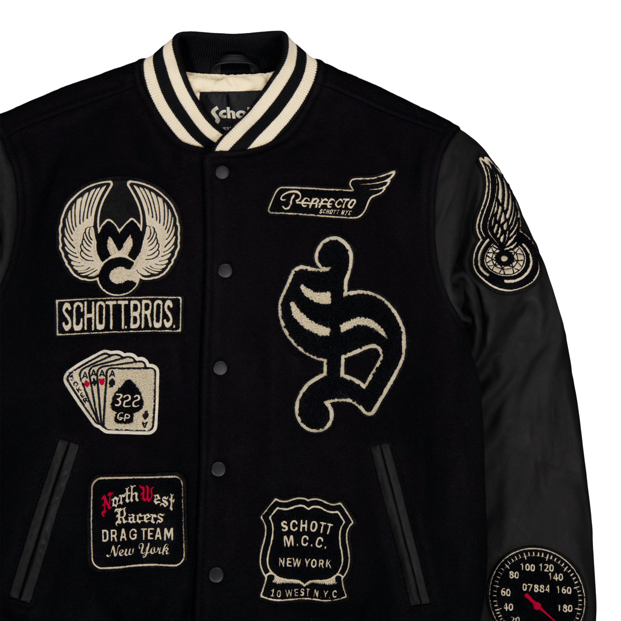 Teddy Avec Badges Schott Black/black - Bild 3