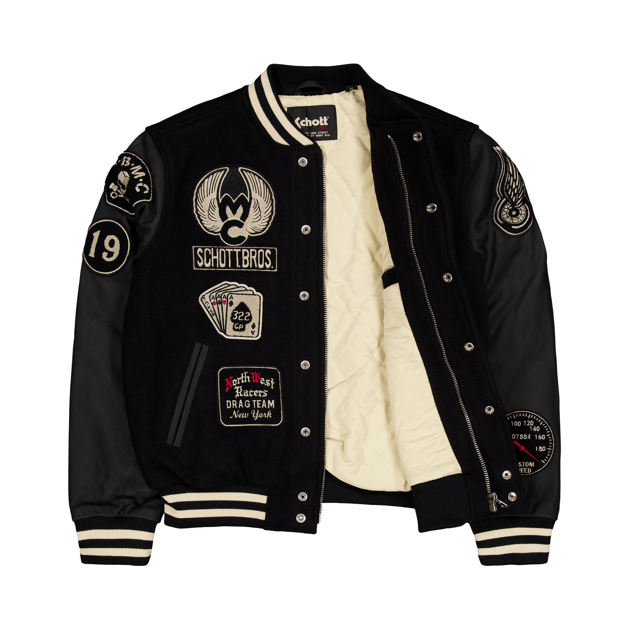 Teddy Avec Badges Schott Black/black - Bild 4