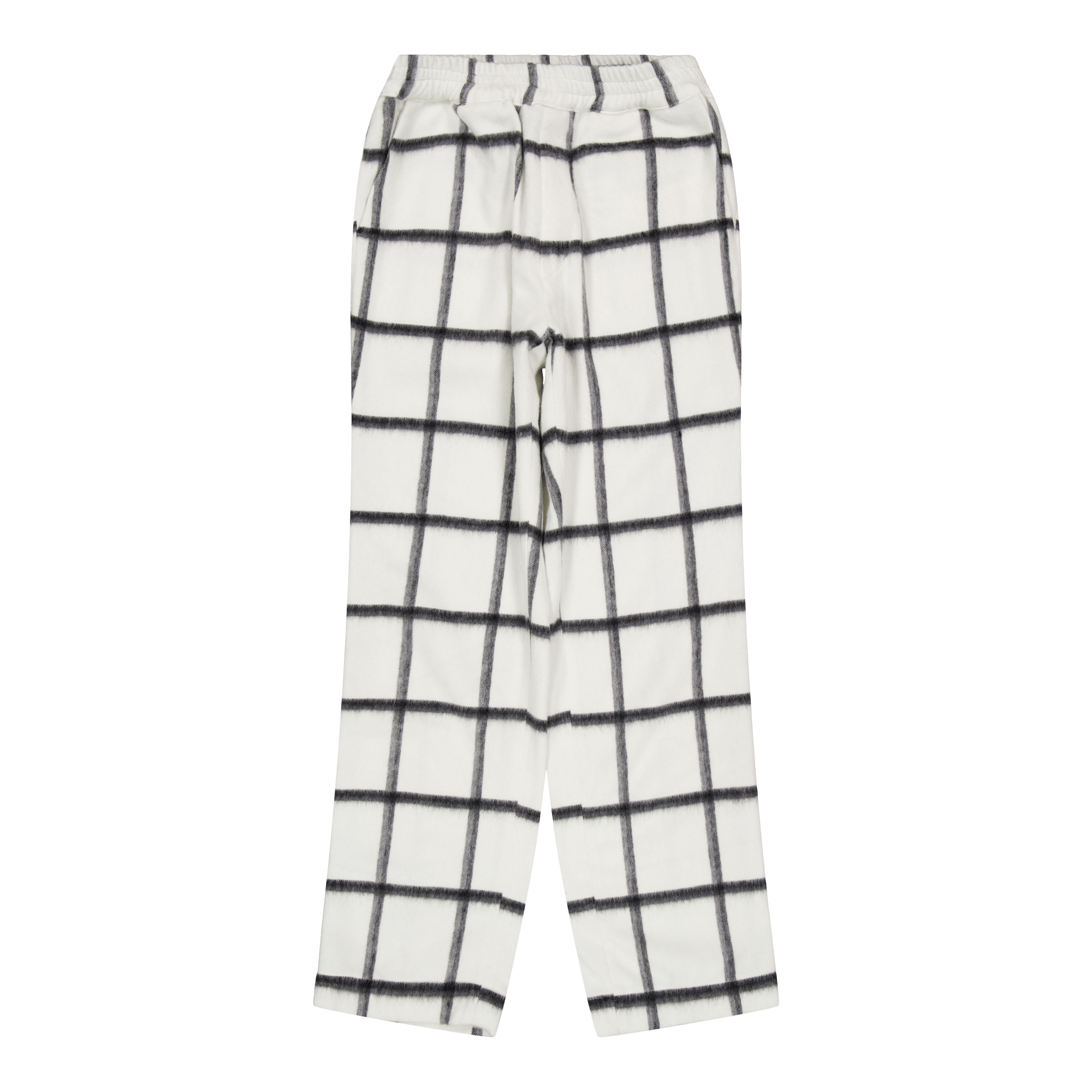 Bafaka - Plaid Trousers White Chekpattern, Male, Odevy, Bottoms, Biely, XL