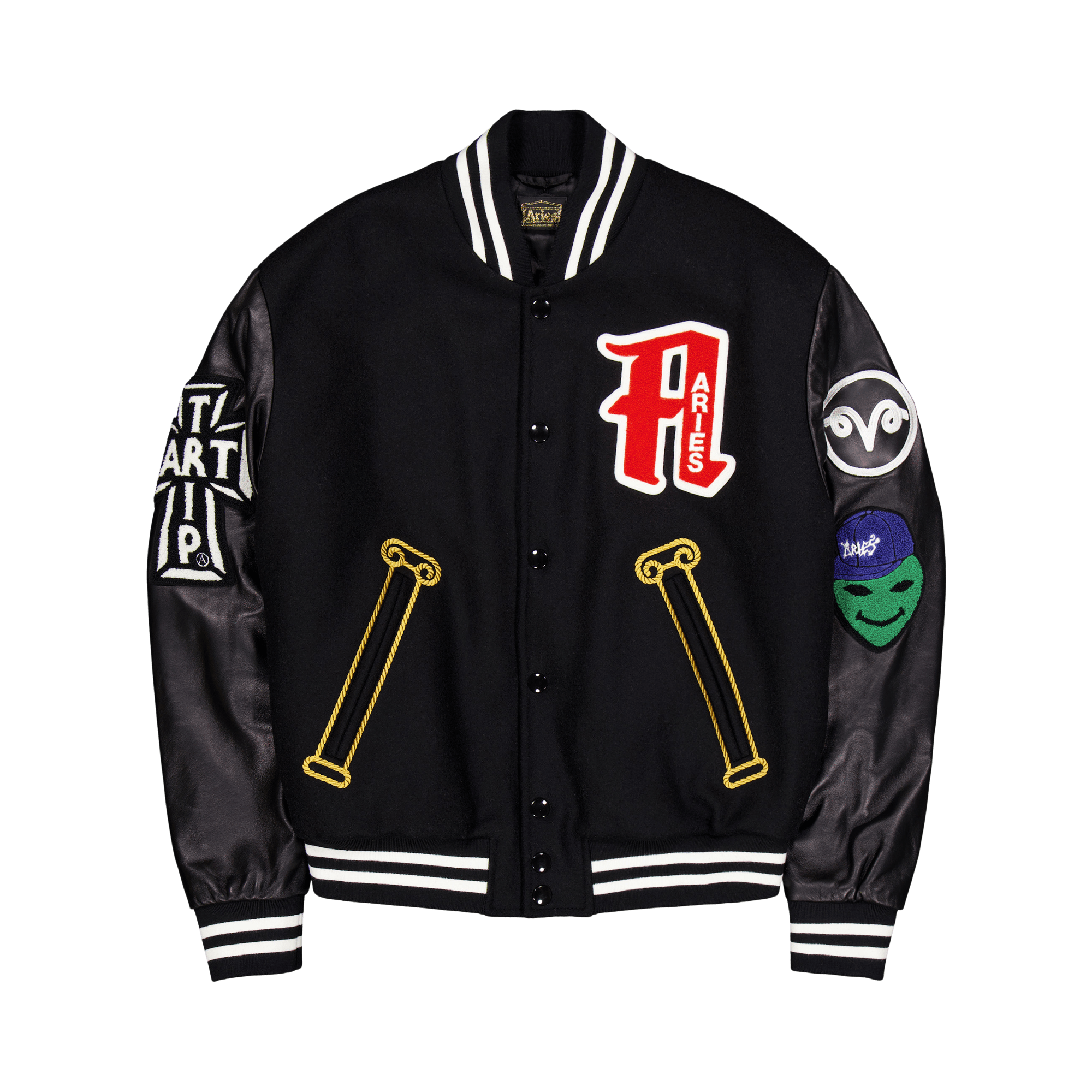 Varsity Jacket Black, Unisex, Bekleidung, Jacken, Schwarz, S