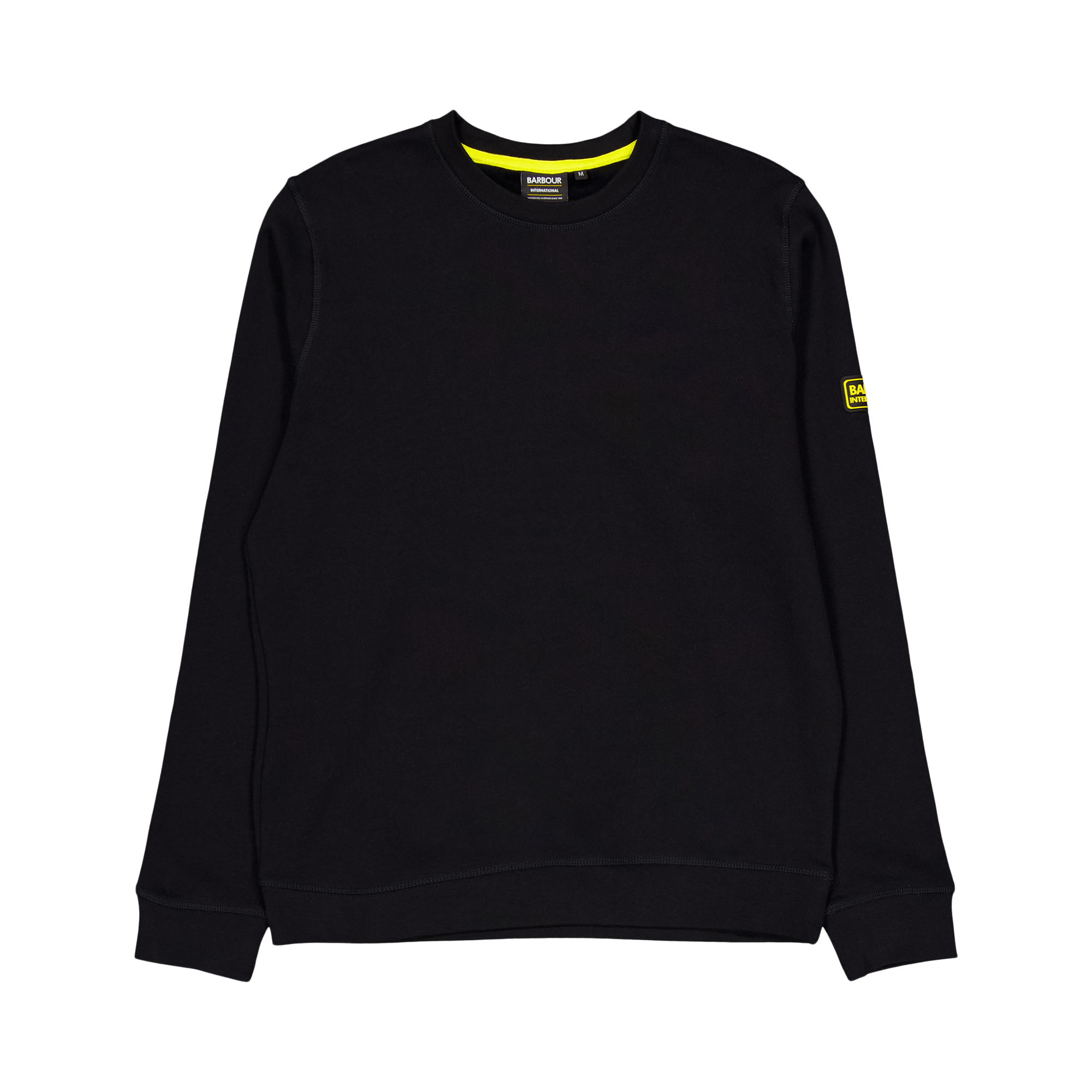 Barbour B.intl Racer Badge Swt Bk11, Male, Apparels, hoodies and sweatshirts, Black, M