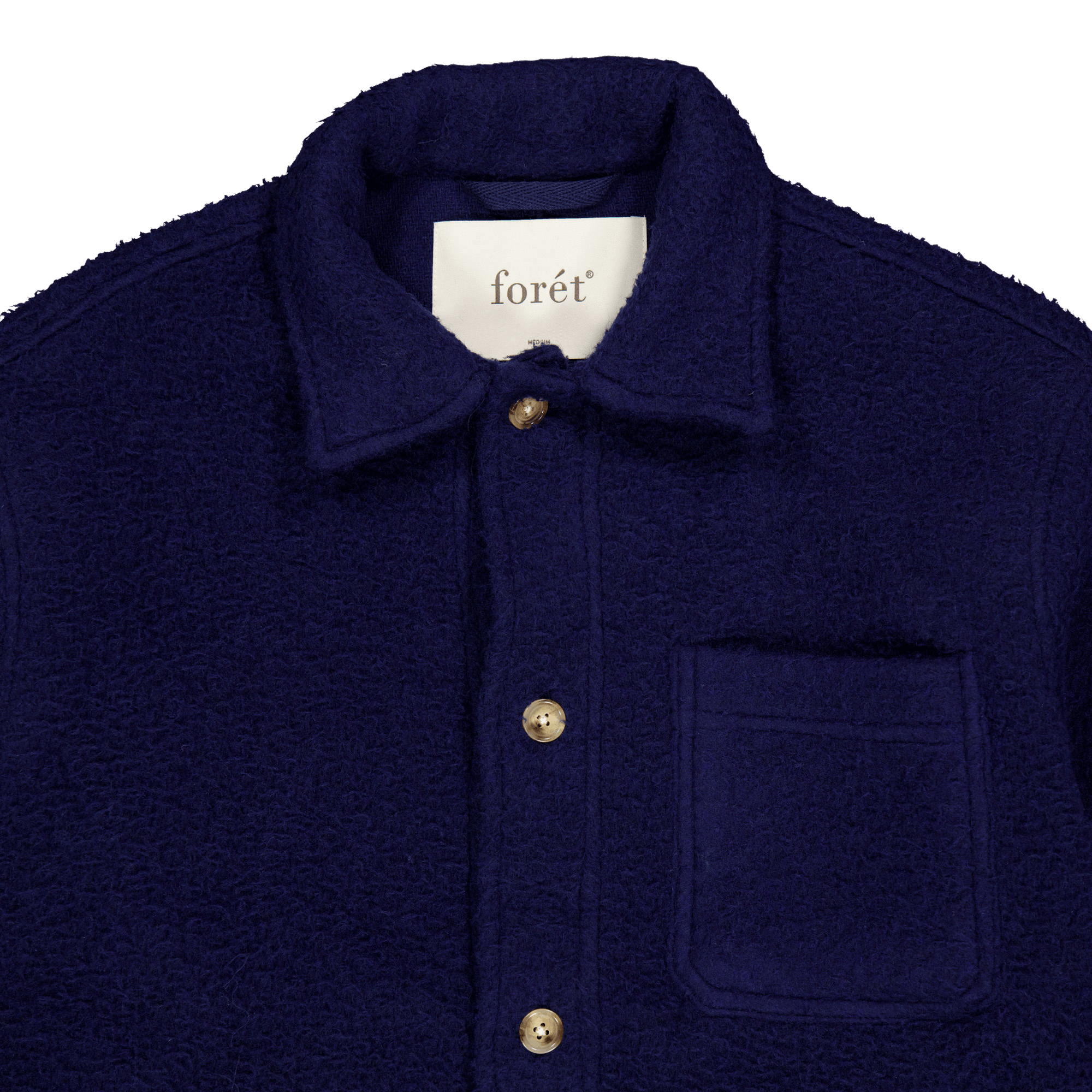 Stay Wool Overshirt Navy - Bild 3