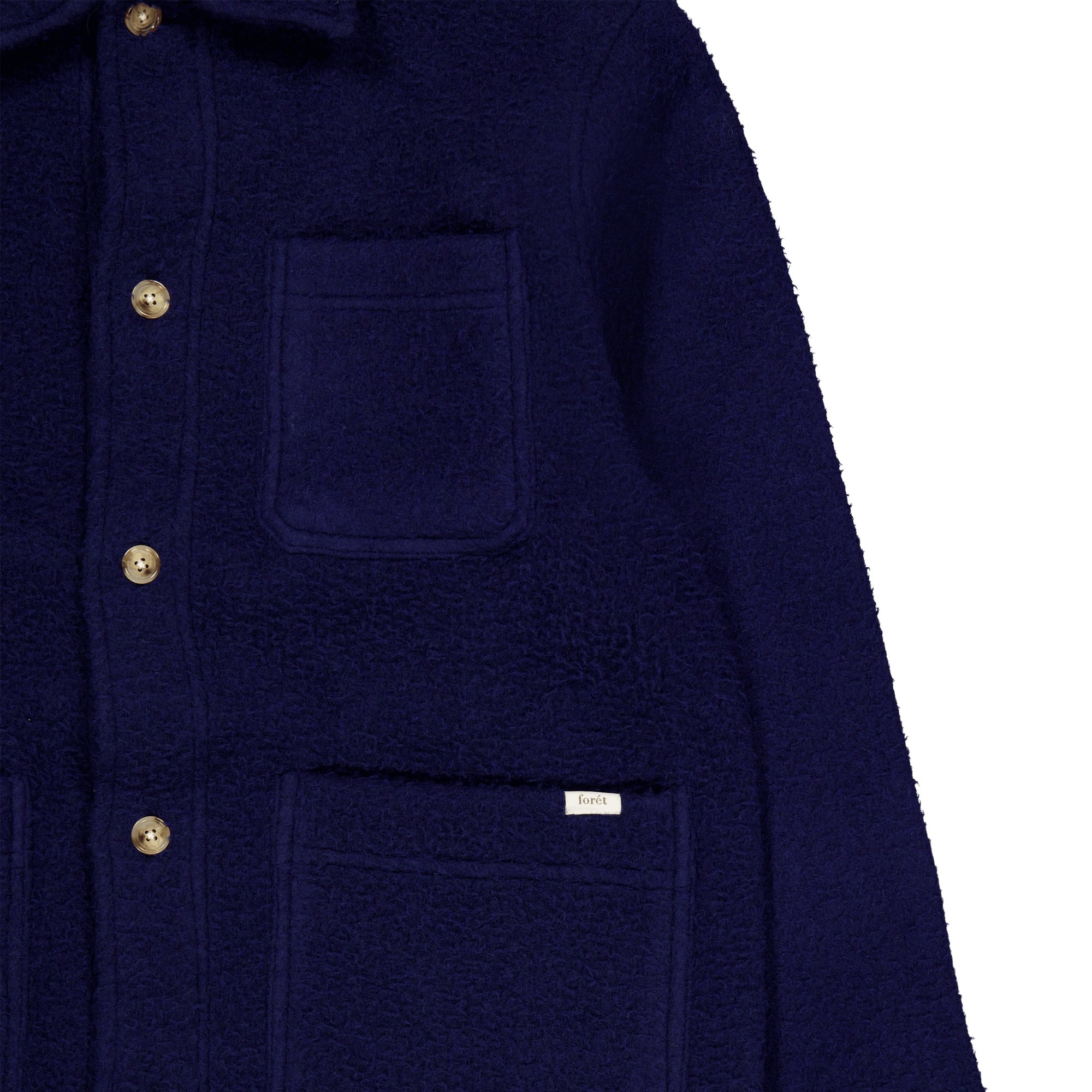 Stay Wool Overshirt Navy - Bild 4