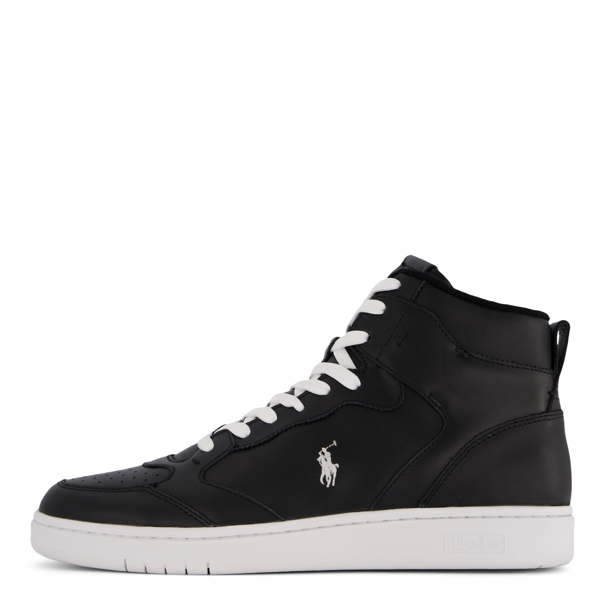 Court Leather High-Top Sneaker Black / White PP