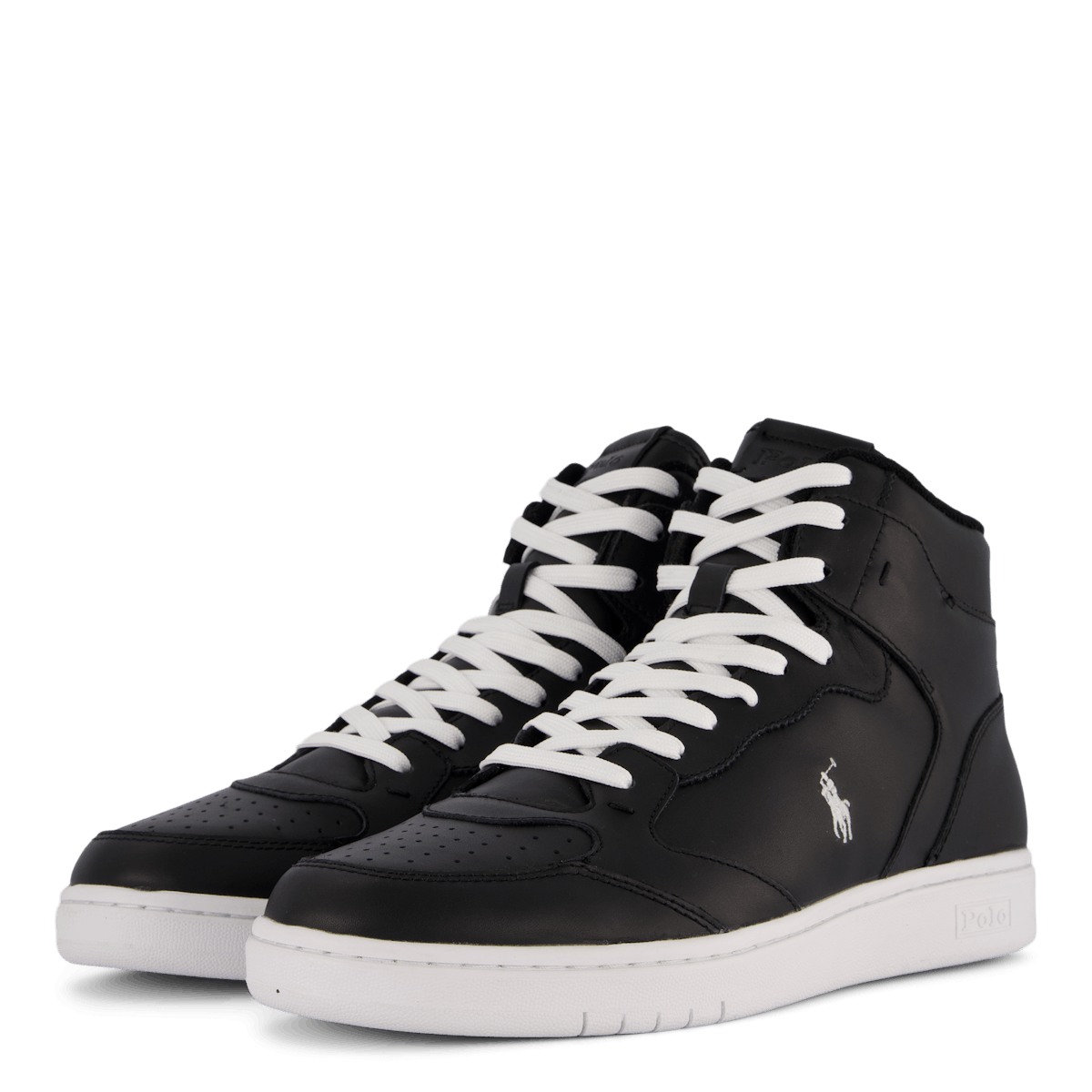 Court Leather High-Top Sneaker Black / White PP