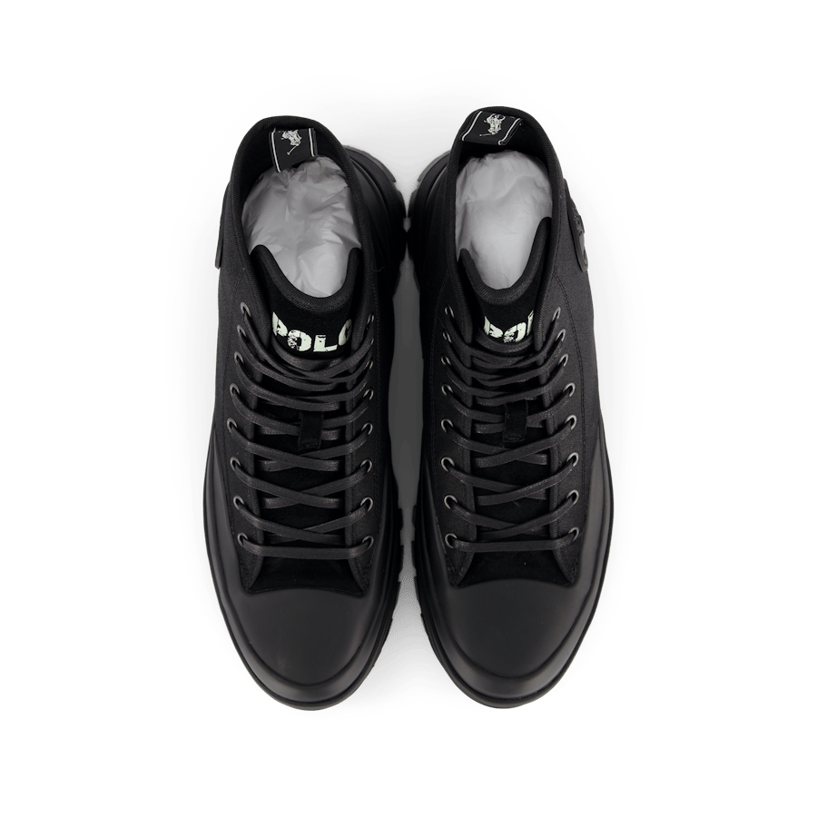 Armin Waxed Twill Trainer Boot Black - Bild 6
