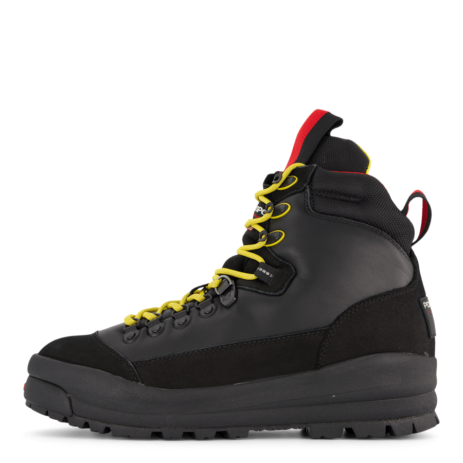 Polo Sport Hiker Leather Boot Black / Yellow / Red