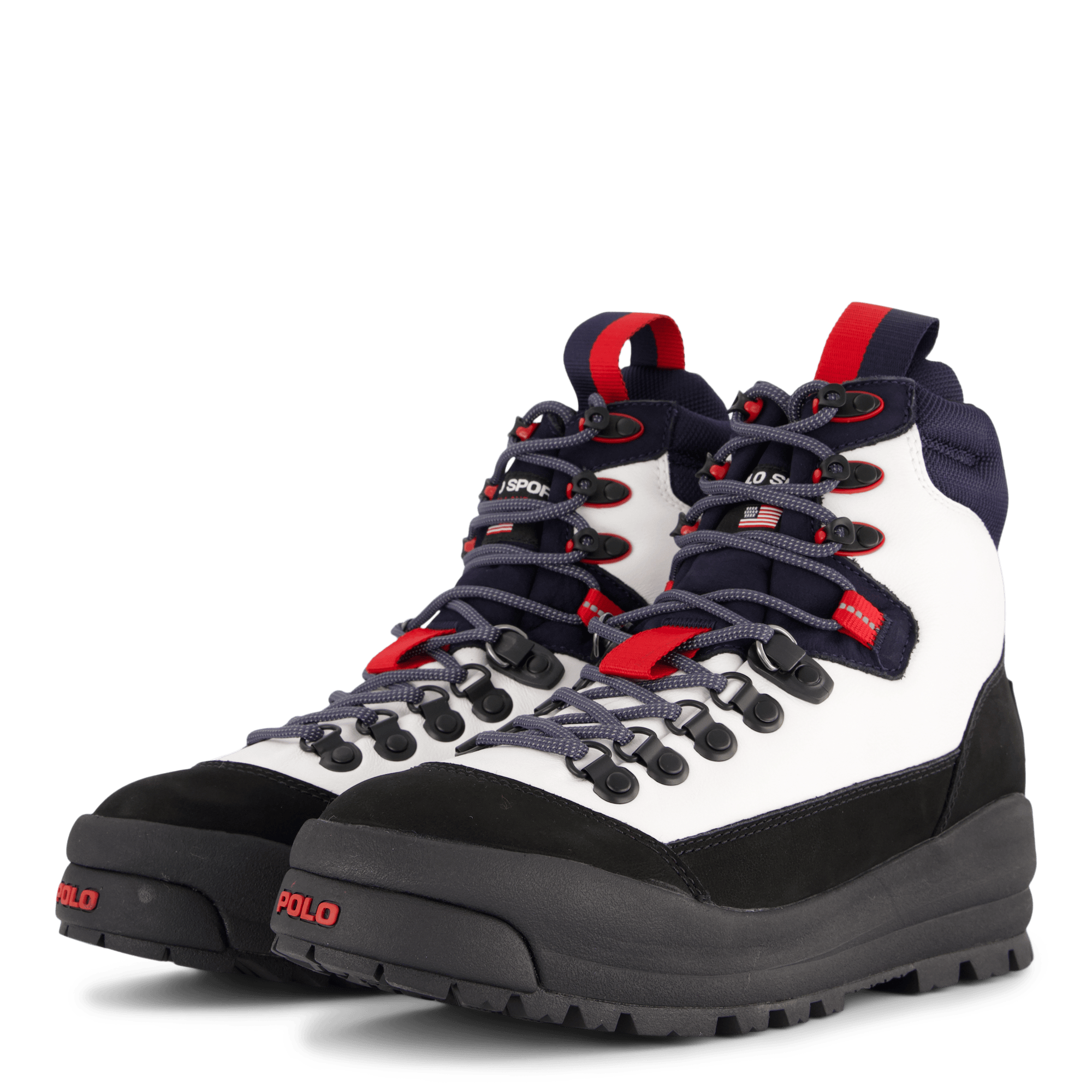 Polo Sport Hiker Leather Boot White / Navy / Red - Bild 5