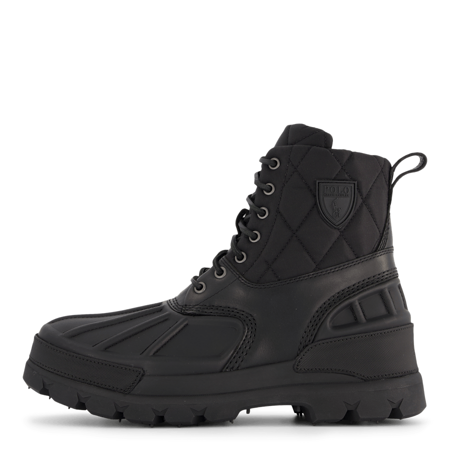 Oslo High Quilted Oxford & Leather Boot Black