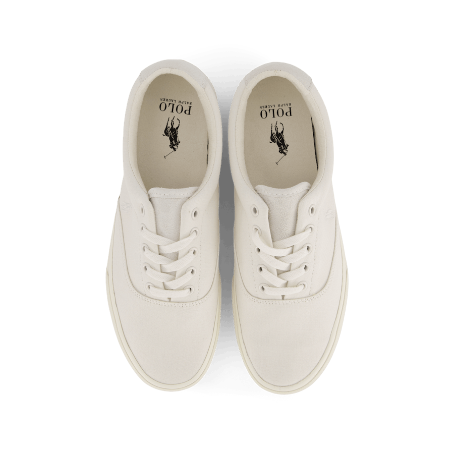 Keaton Suede-Trim Canvas Sneaker Prchmt Crm - Bild 6