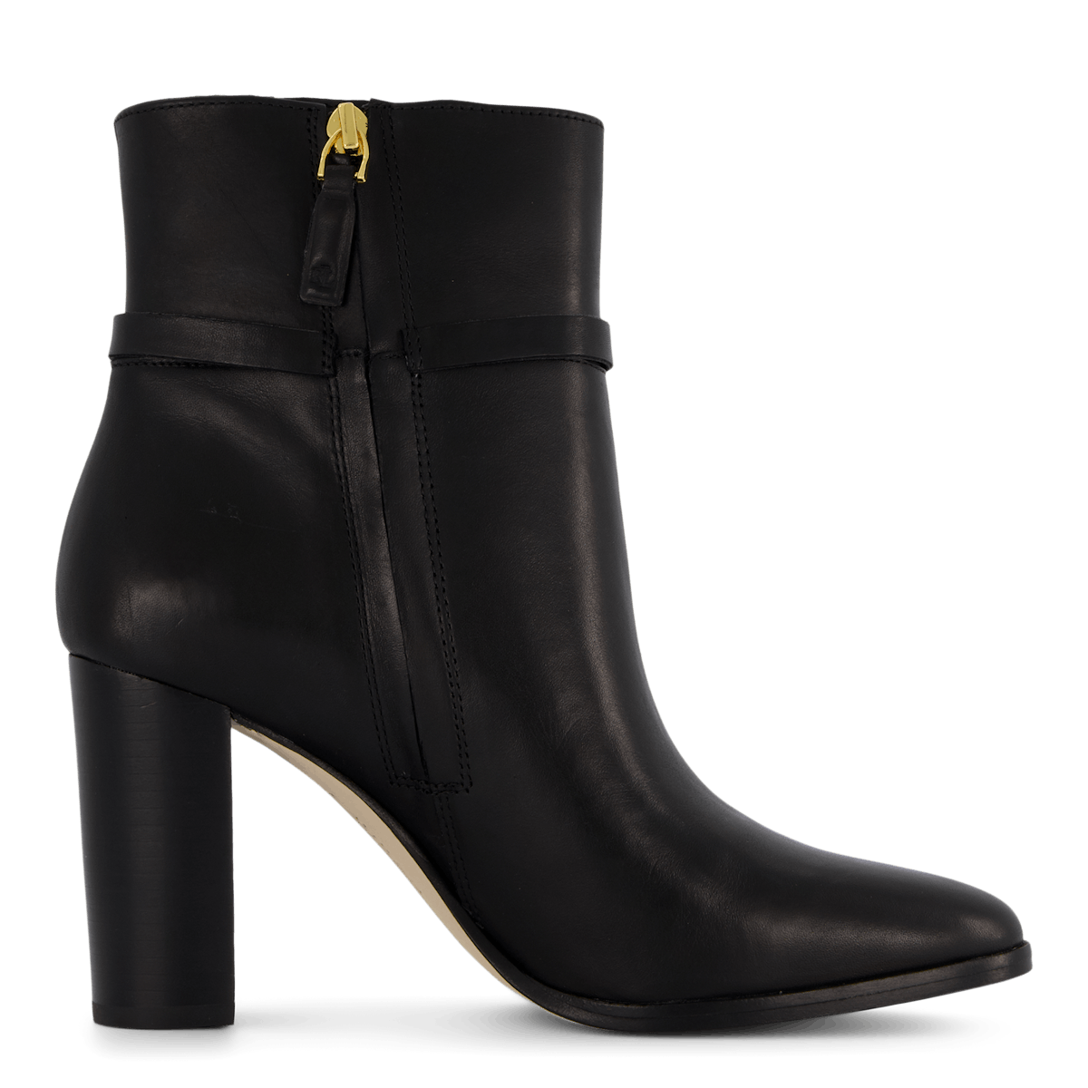 Maxie Burnished Leather Bootie Black