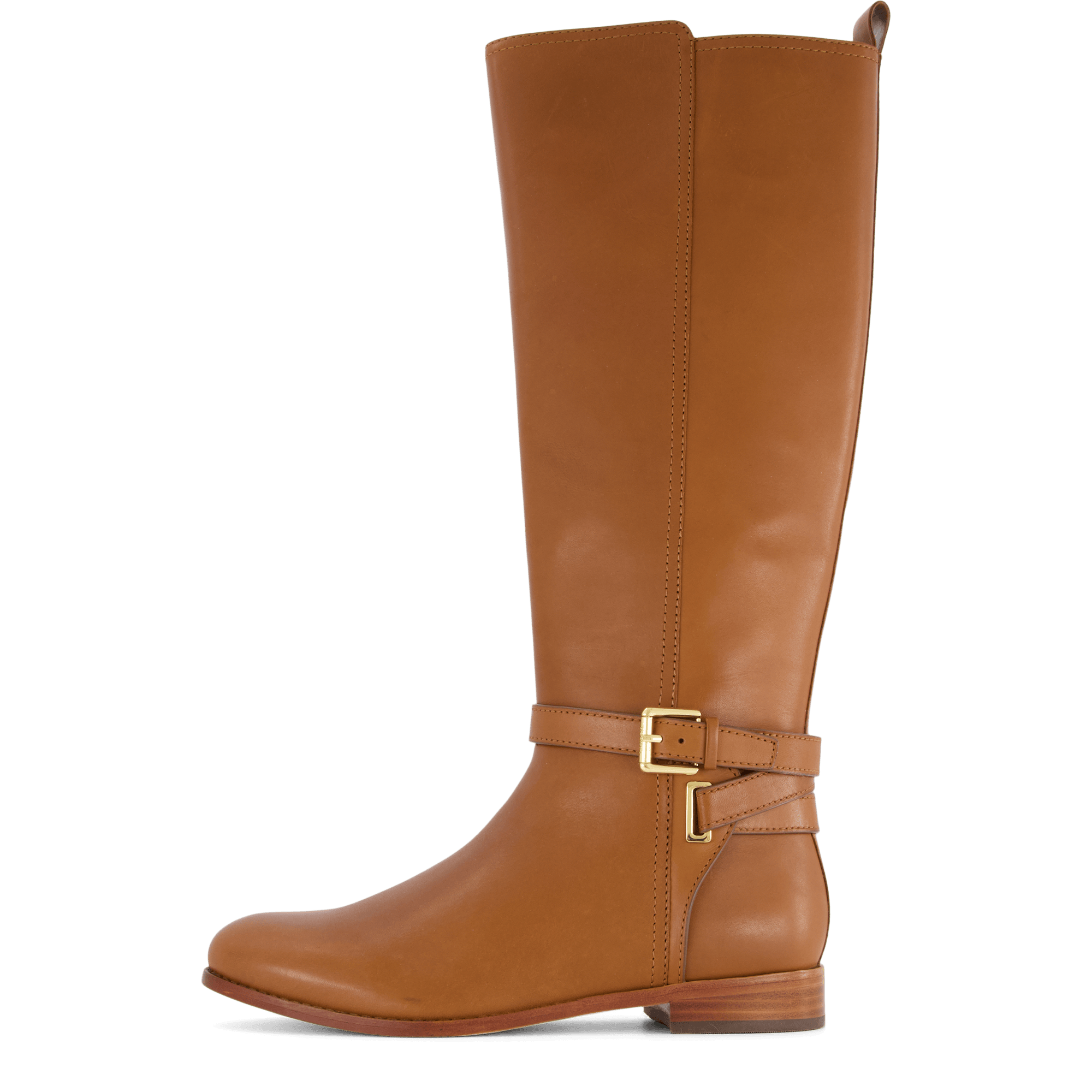 Blayke Burnished Leather Tall Boot Deep Saddle Tan