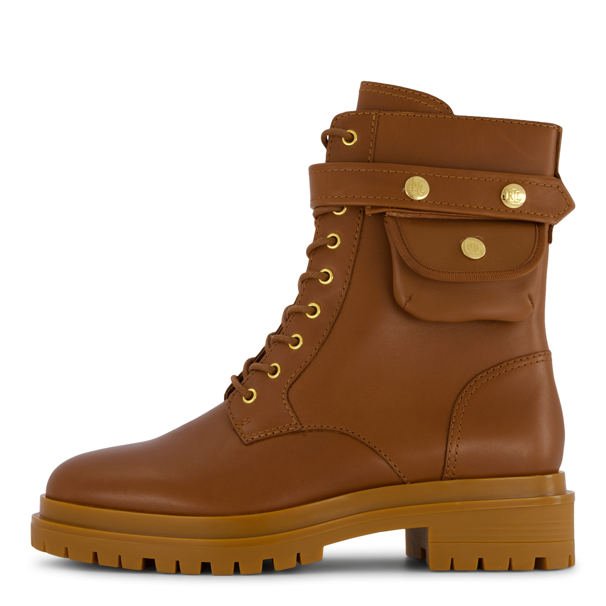 Cammie Burnished Leather Boot Deep Saddle Tan