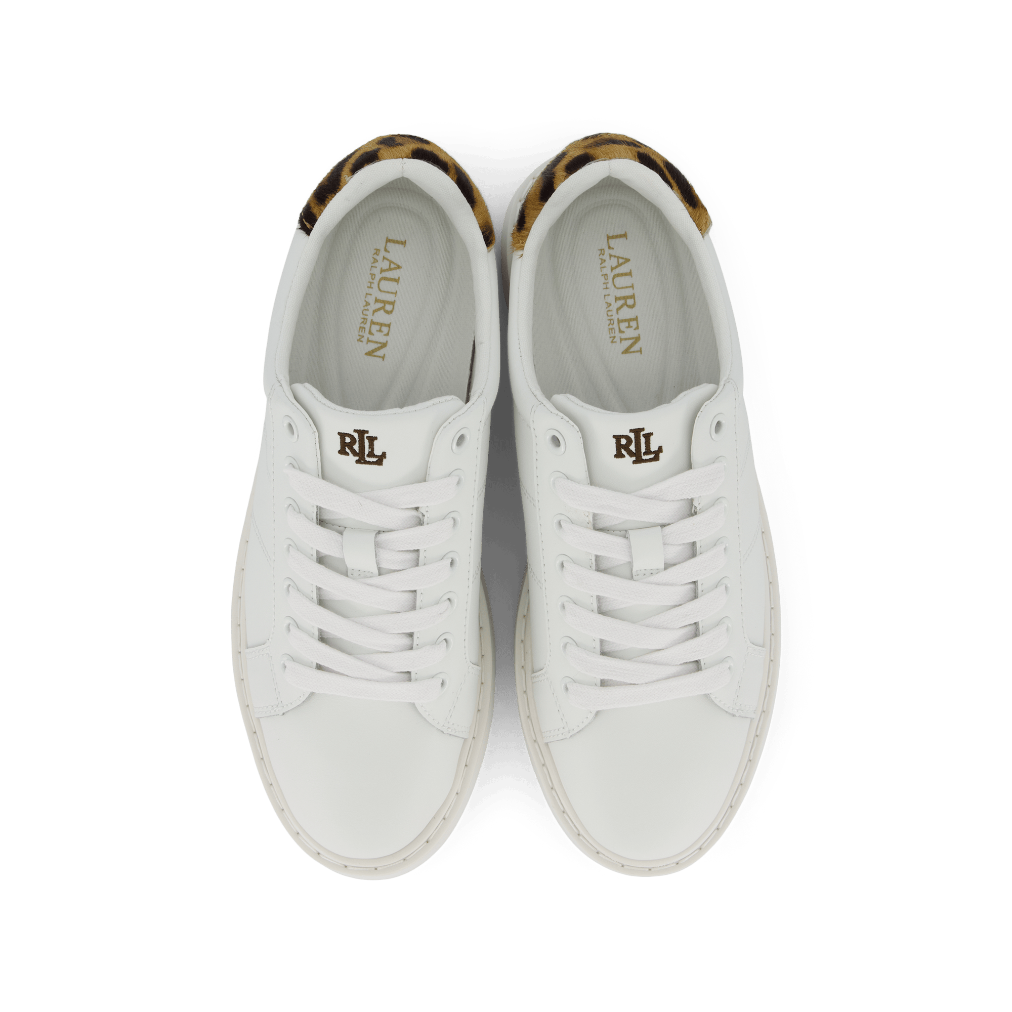 Angeline IV Leather & Haircalf Trainer Snow White/Chestnut Brown - Bild 6