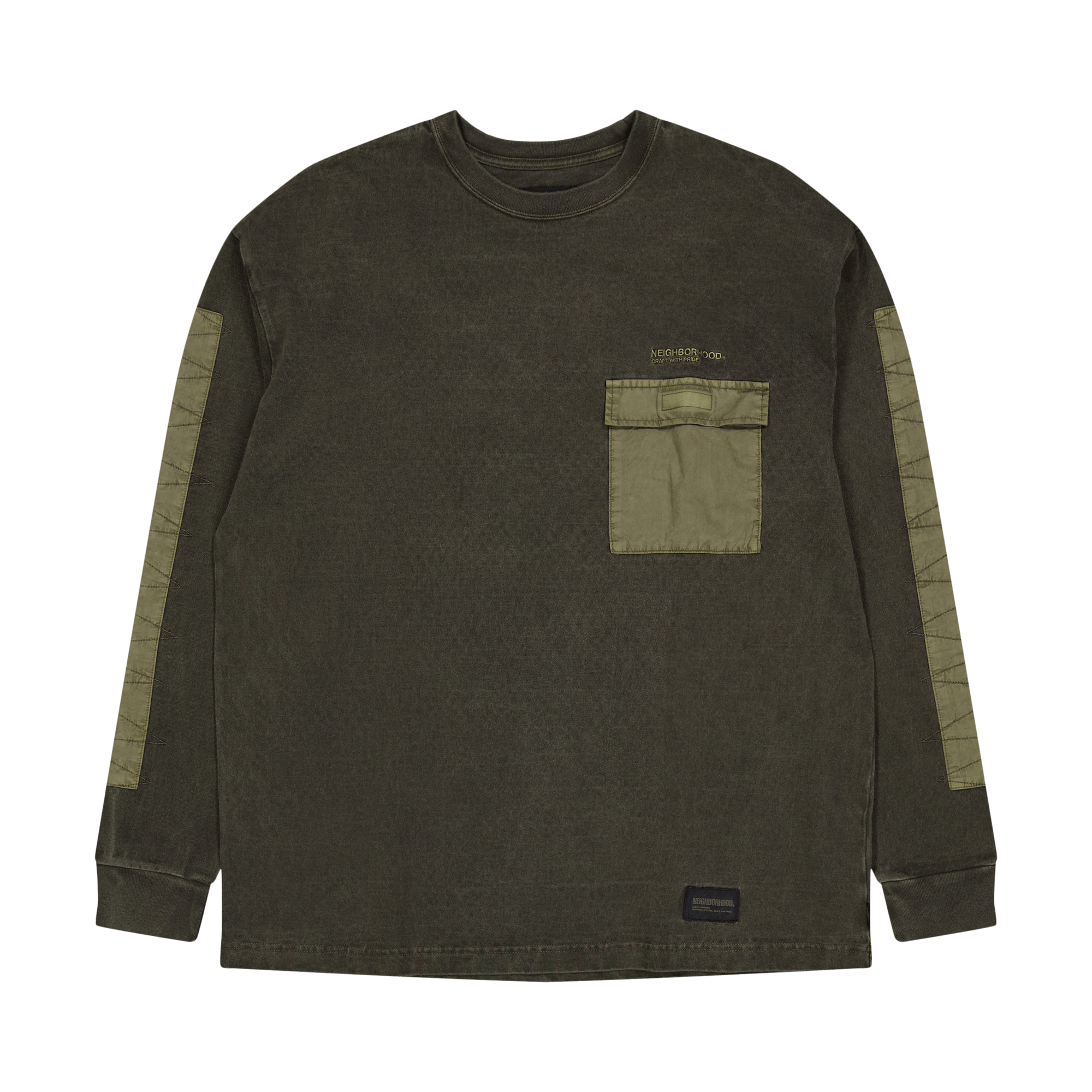 Design Pigment Dyed Crewneck L Olive Drab