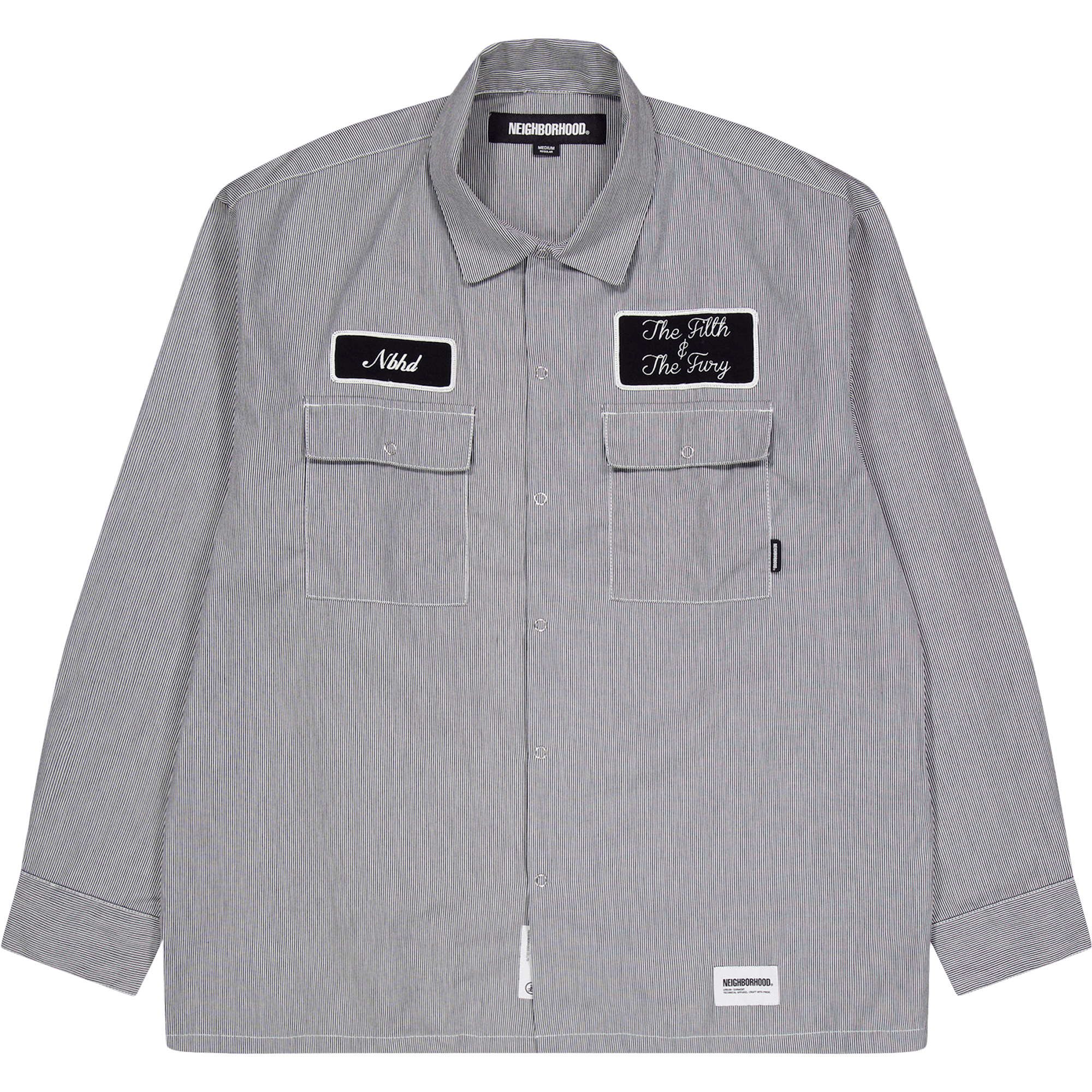 Stripe Work Shirt Ls Black