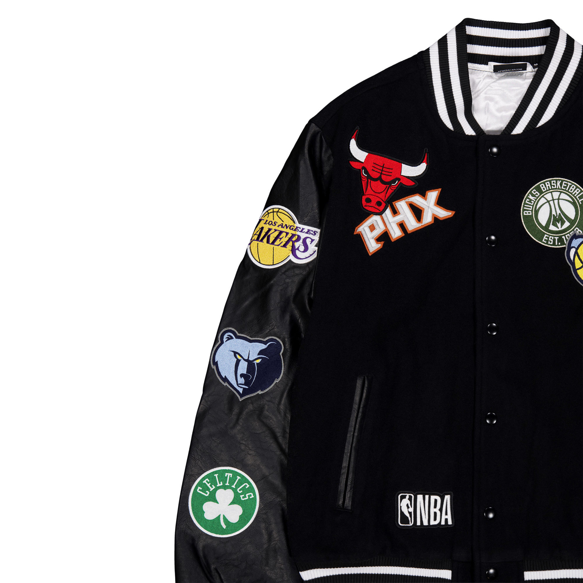 Nba Badge Varsity Jckt Nbaall Black - Bild 3
