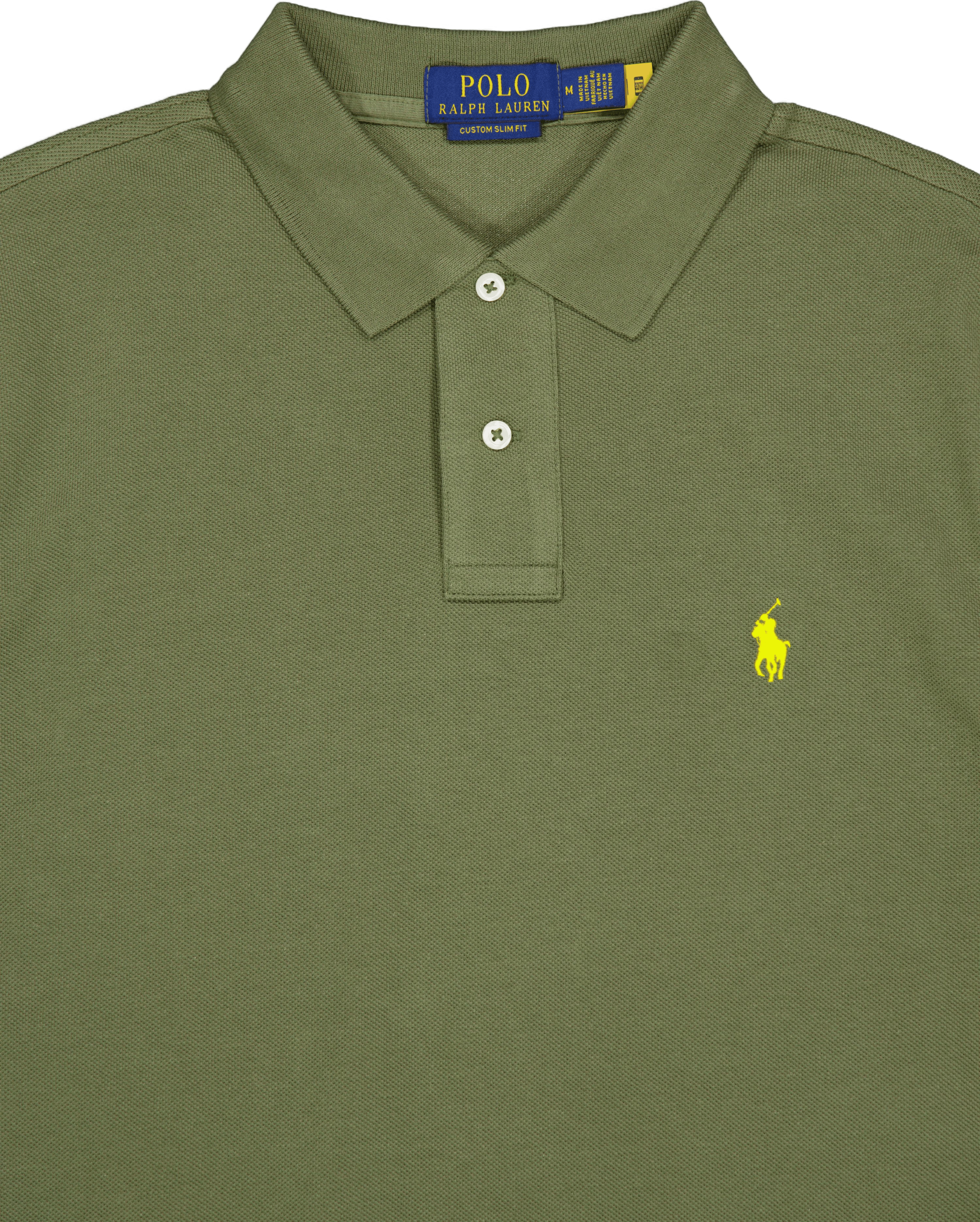 Polo Ralph Lauren Custom Slim Fit Mesh Polo Shirt Dark Sage - Bild 3