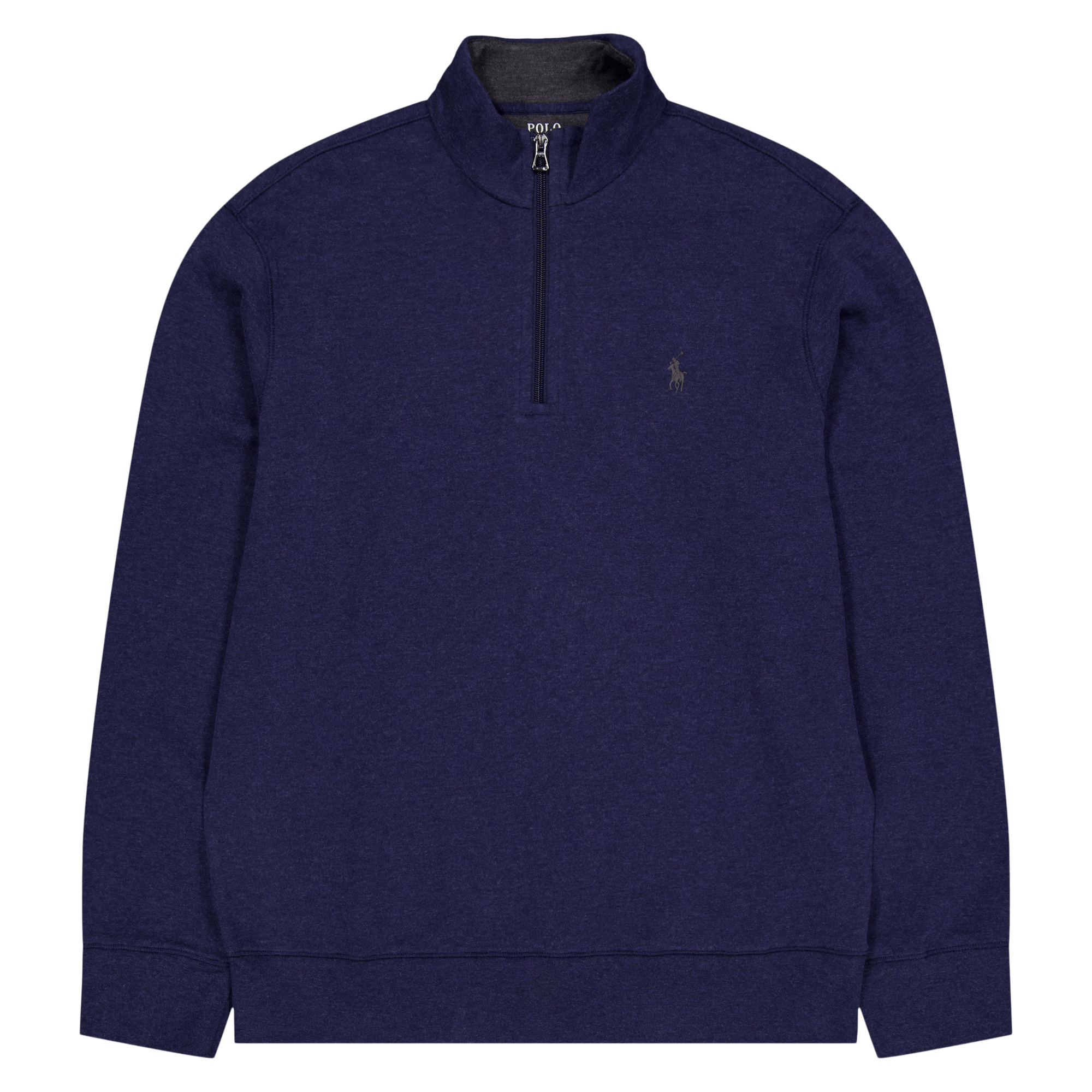 Luxury Jersey Quarter-Zip Pullover Spring Navy Heather, Male, Apparels, hoodies and sweatshirts, Blue, L