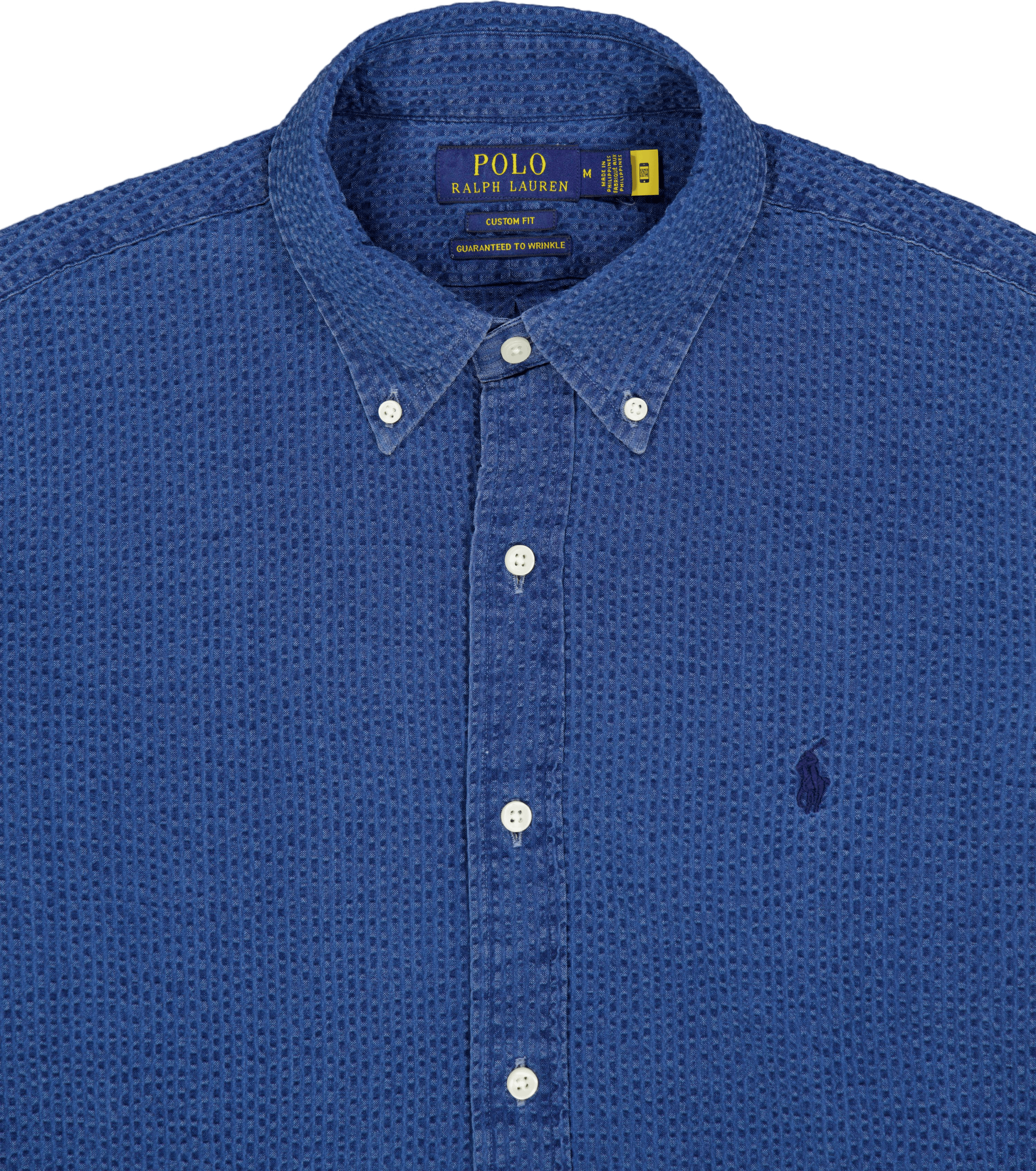 Polo Ralph Lauren Custom Fit Seersucker Shirt Dark Indigo - Bild 3