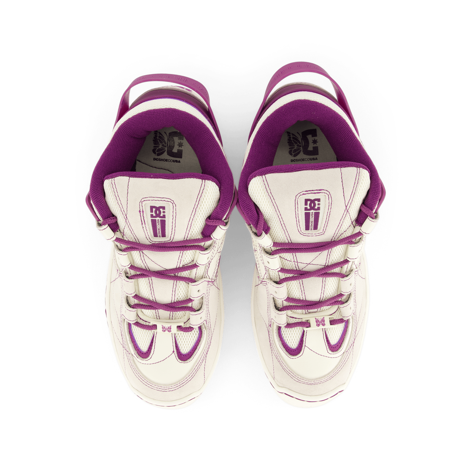 Needles X Dc Shoes Spectre Lea Off White / Purple - Bild 6